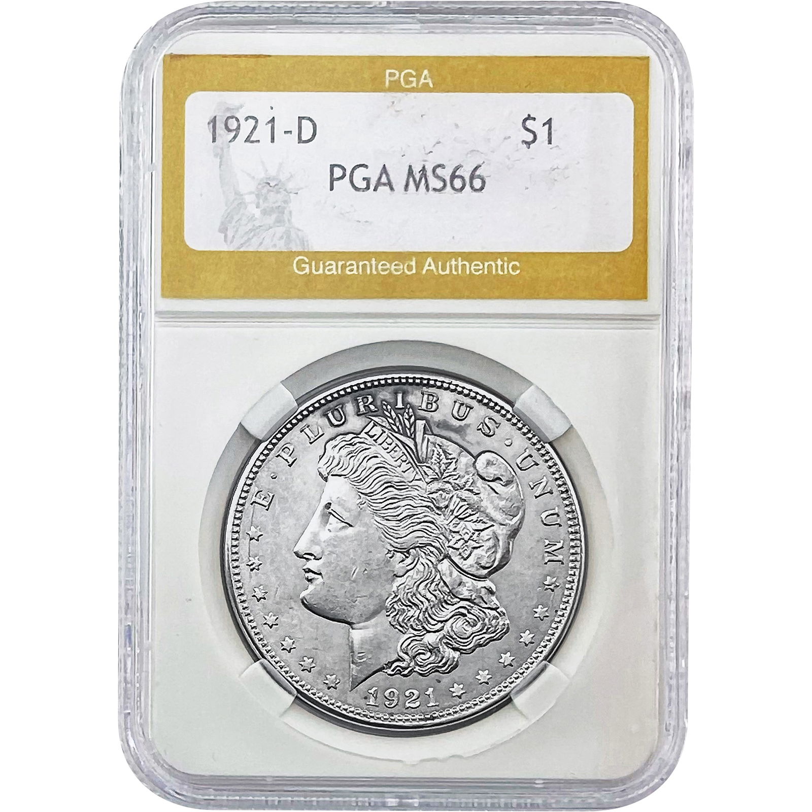 1921-D Morgan Silver Dollar PGA MS66 (1 of 2)