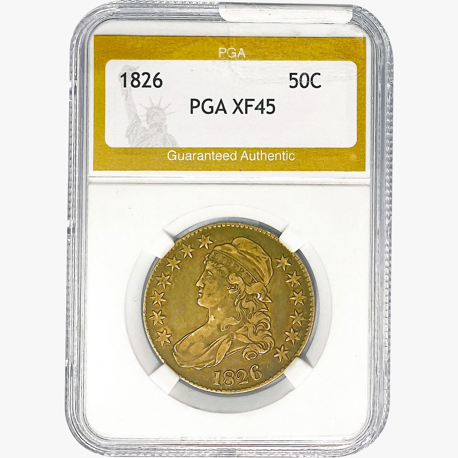 1826 Capped Bust Half Dollar PGA XF45 (1 of 2)