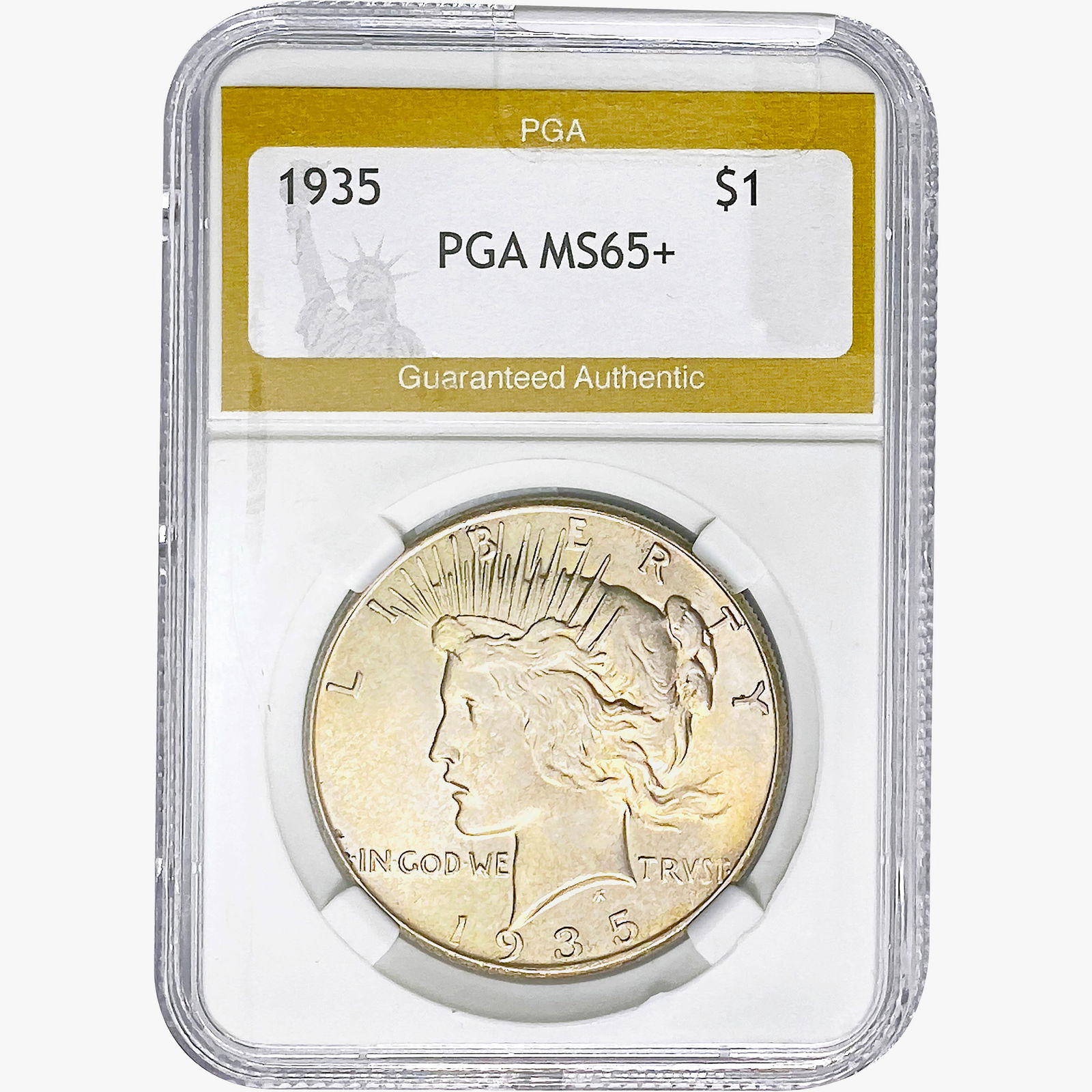 1935 Silver Peace Dollar PGA MS65+ (1 of 2)