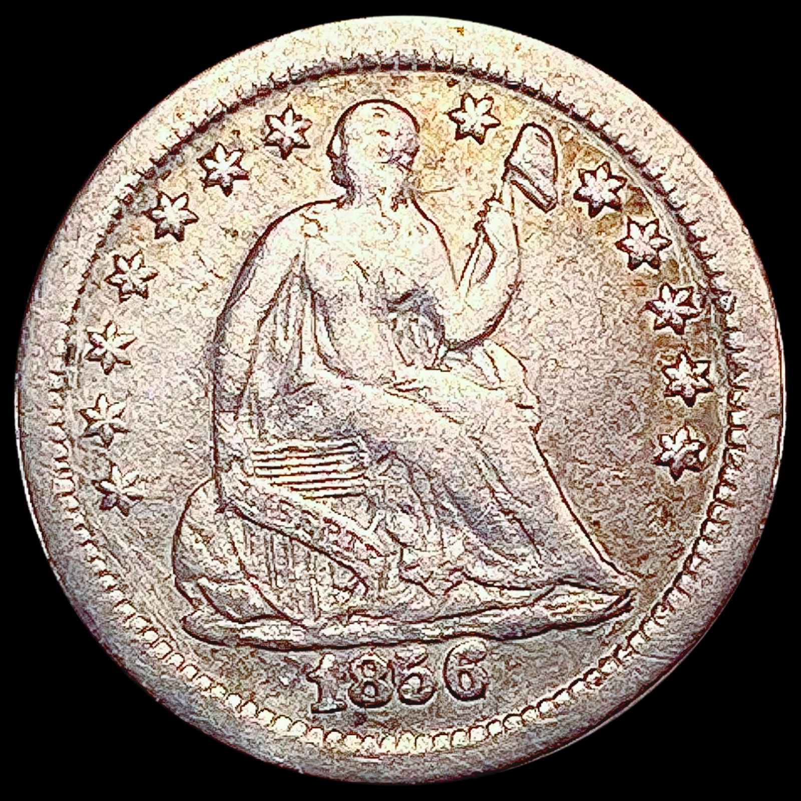 1856-O Seated Liberty Half Dime LIGHTLY CIRCULATED (1 of 2)