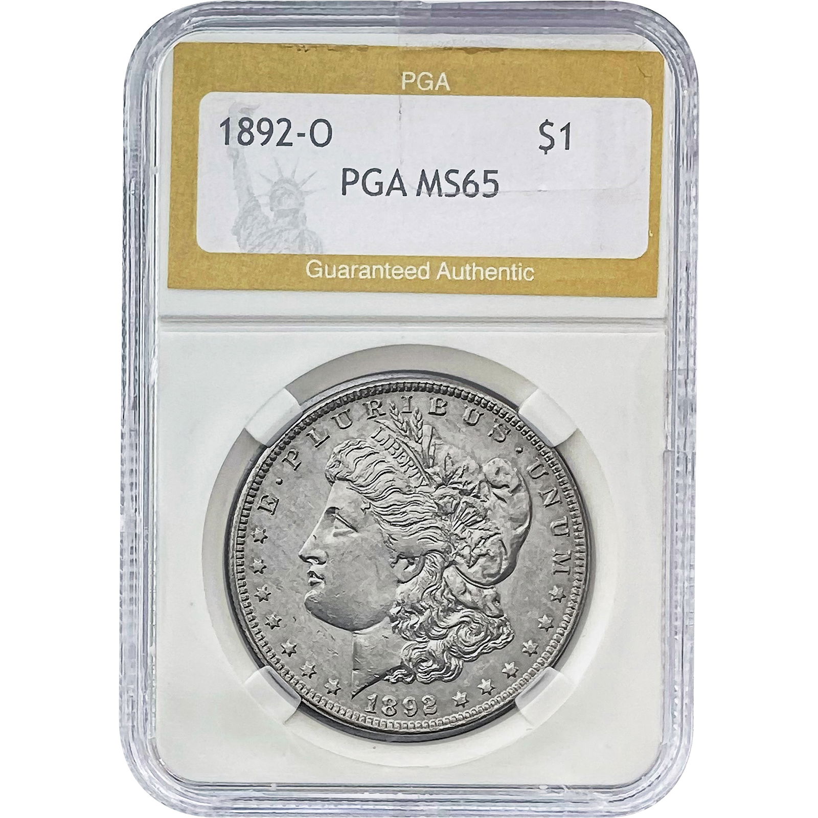 1892-O Morgan Silver Dollar PGA MS65 (1 of 2)