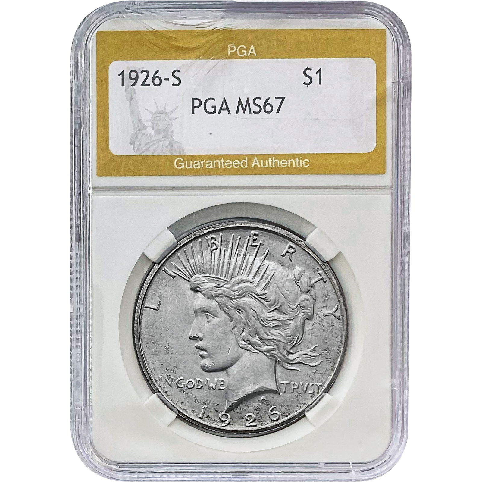 1926-S Silver Peace Dollar PGA MS67 (1 of 2)