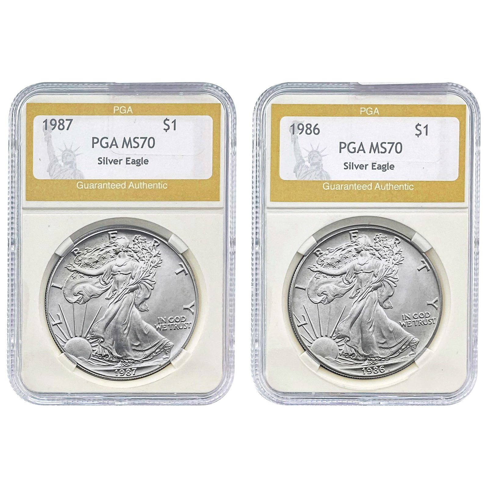 1986-1987 Silver Eagle PGA MS70 (1 of 5)