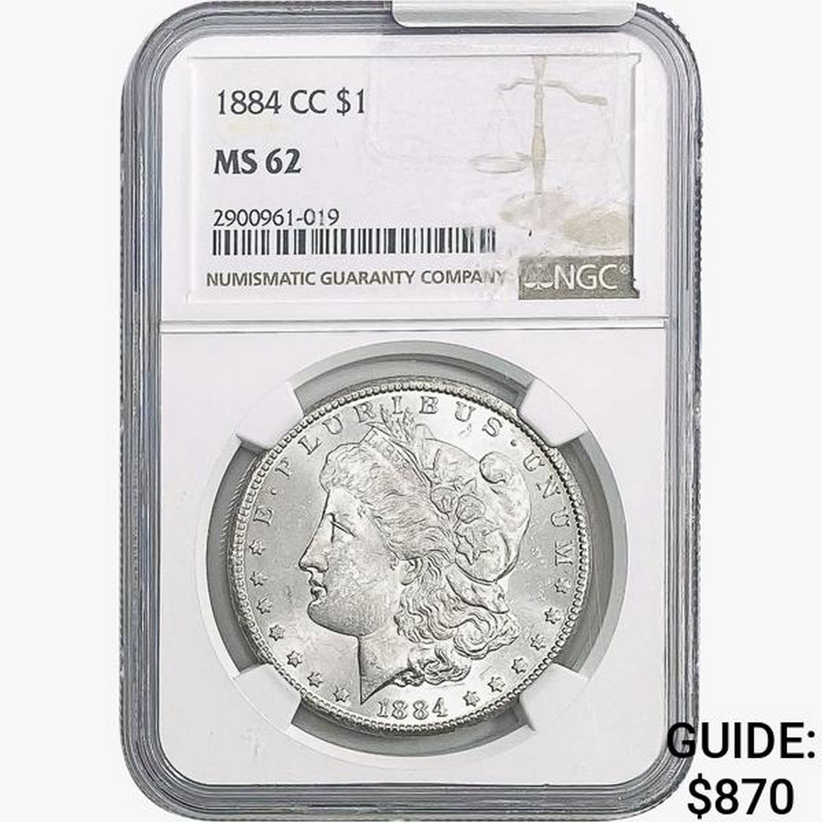 1884-CC Morgan Silver Dollar NGC MS62 (1 of 2)