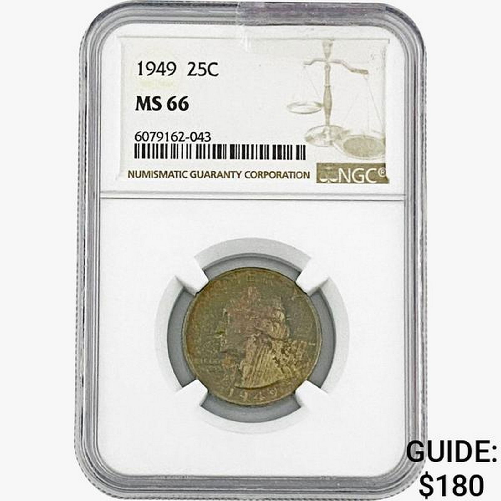 1949 Washington Silver Quarter NGC MS66 (1 of 2)