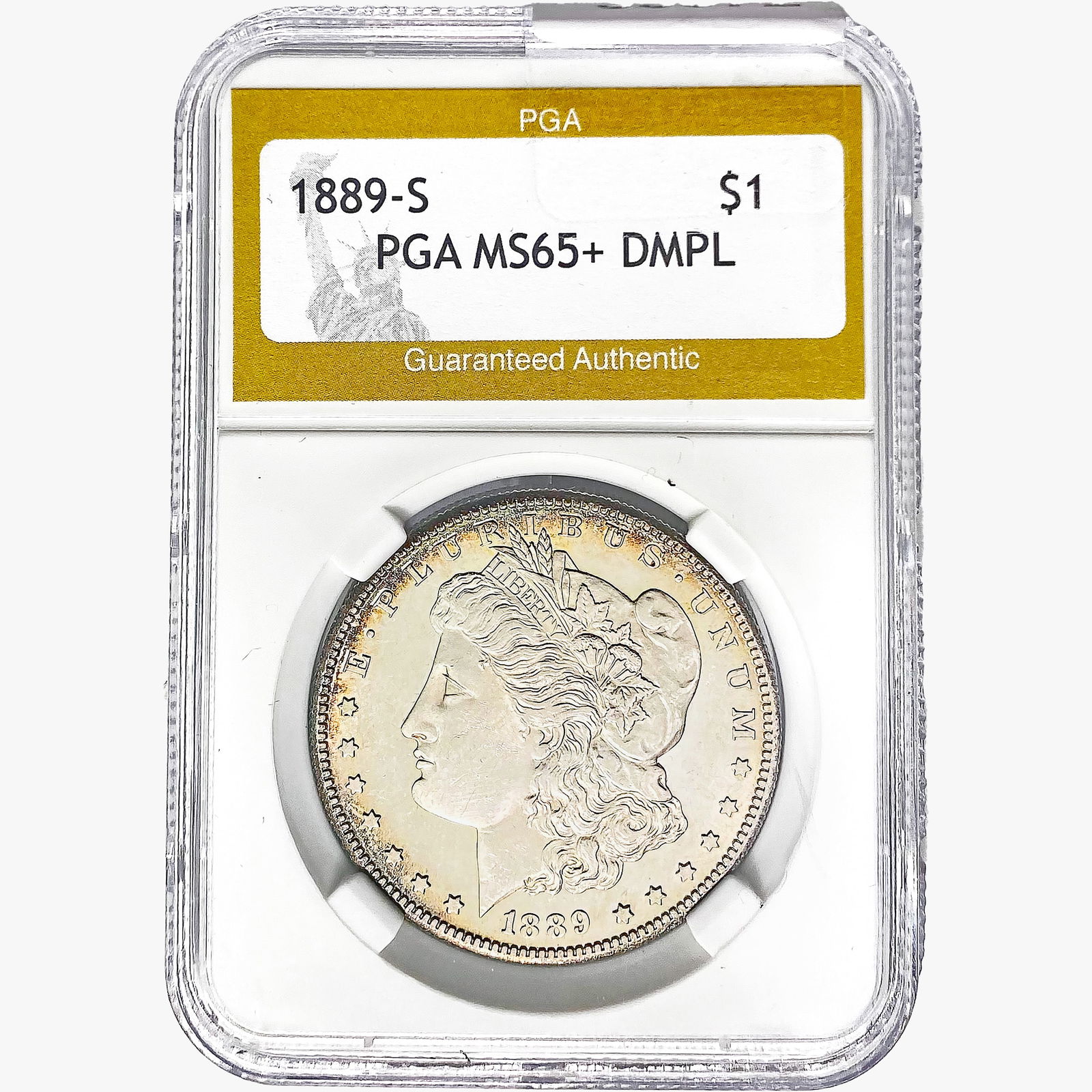 1889-S Morgan Silver Dollar PGA MS65+ DMPL (1 of 2)