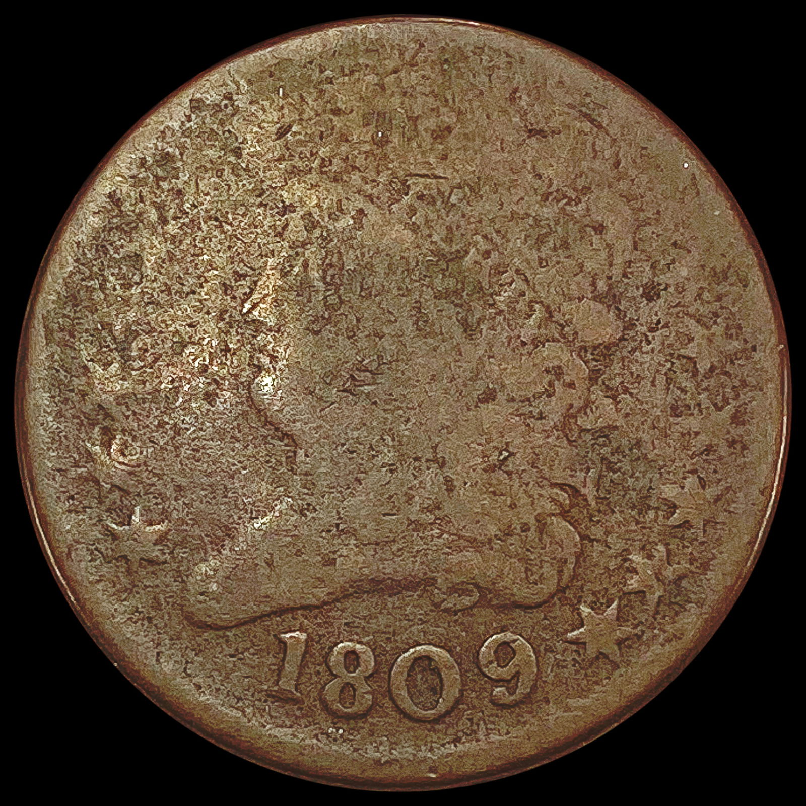 1809 Classic Head Half Cent NICELY CIRCULATED (1 of 2)