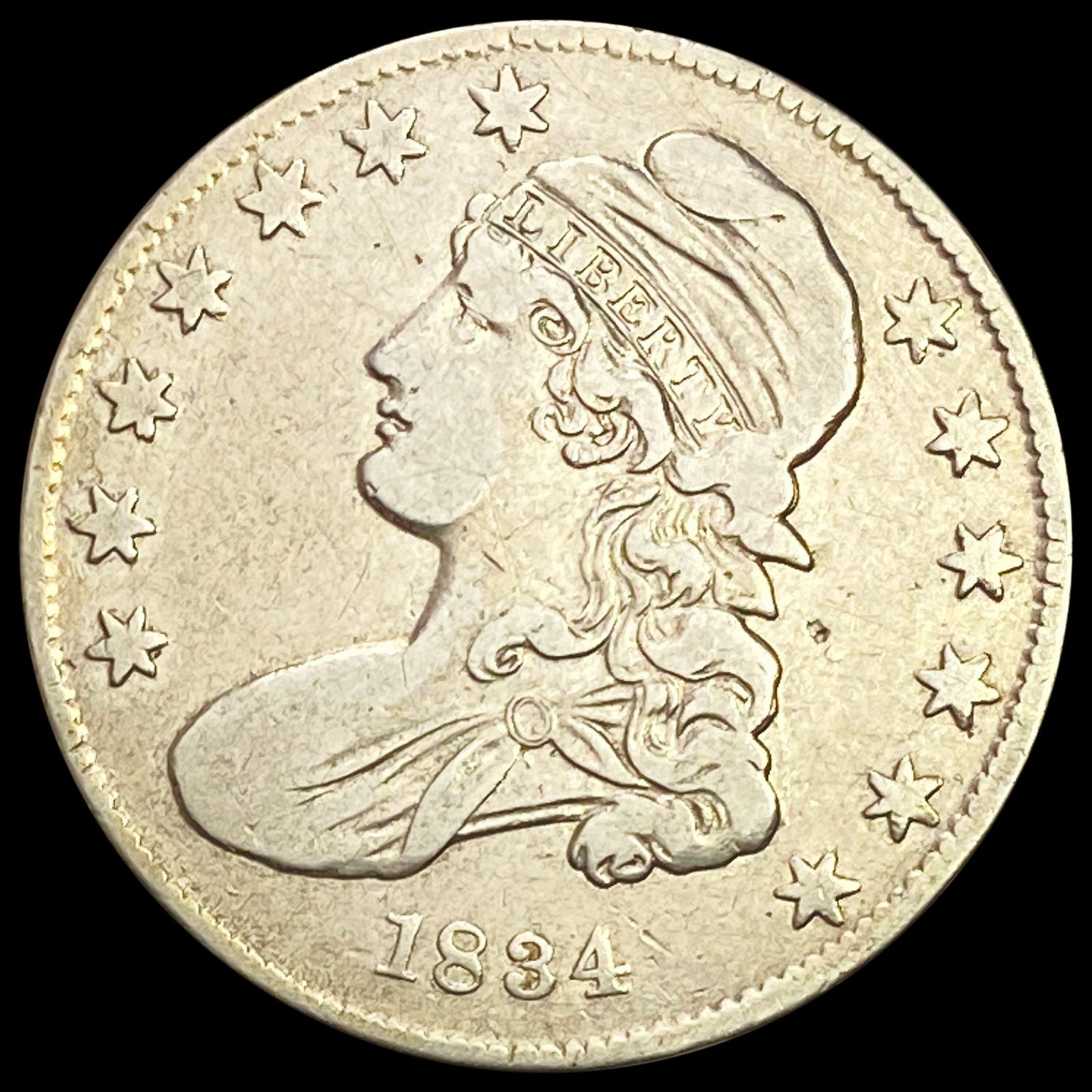 1834 Capped Bust Half Dollar LIGHTLY CIRCULATED (1 of 2)