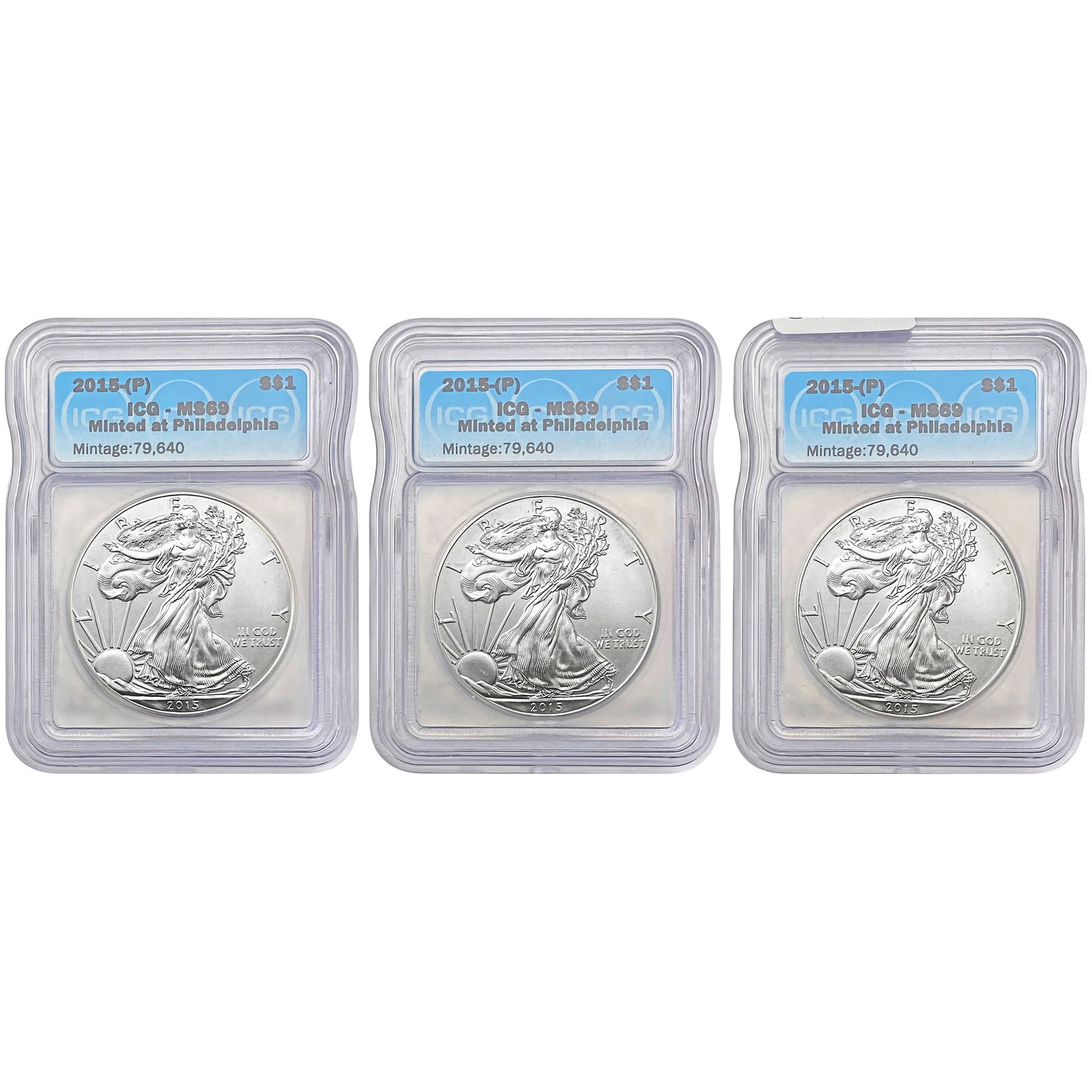 [3] 2015 (P) Silver Eagle ICG MS69 (1 of 7)