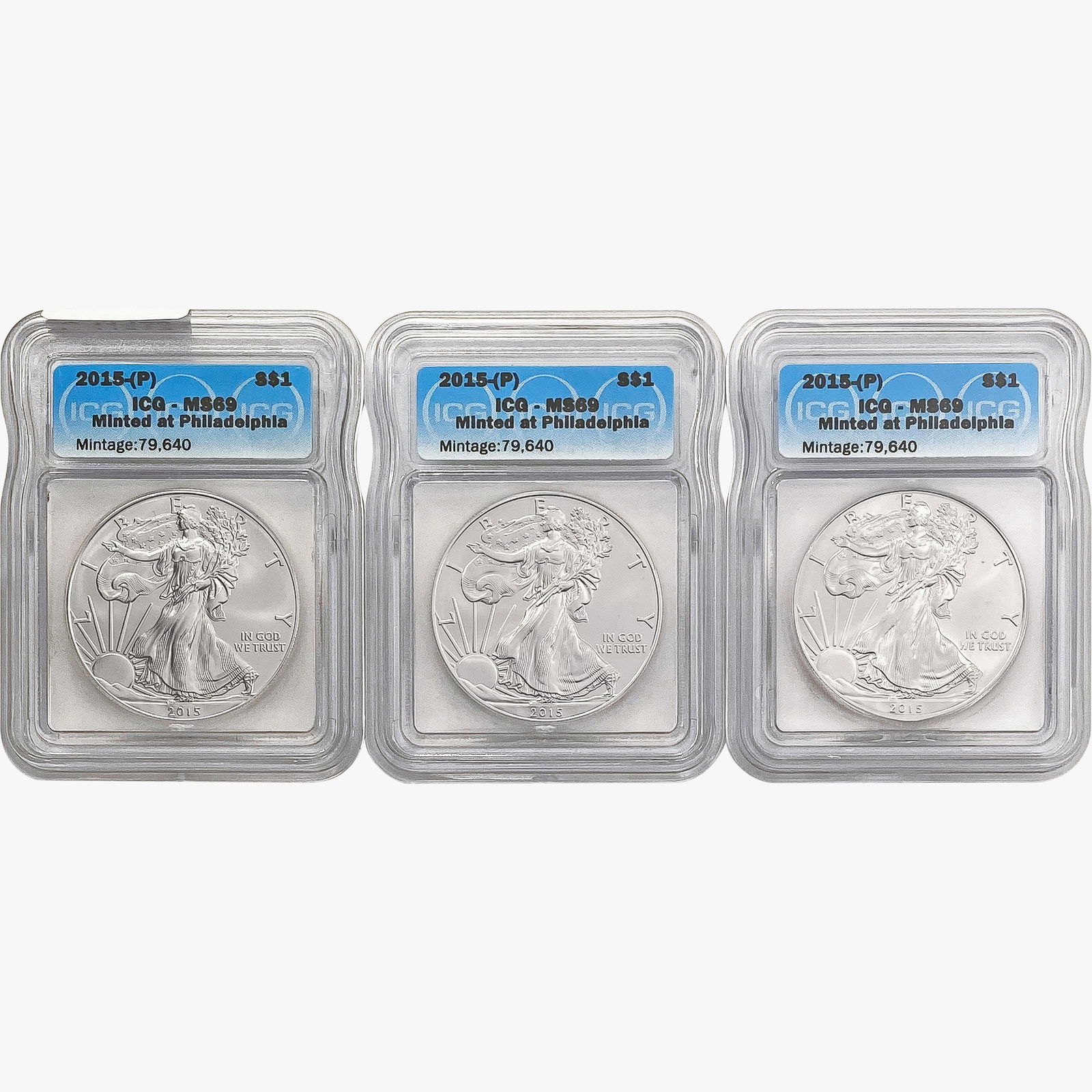 [3] 2015 (P) Silver Eagle ICG MS69 (1 of 2)