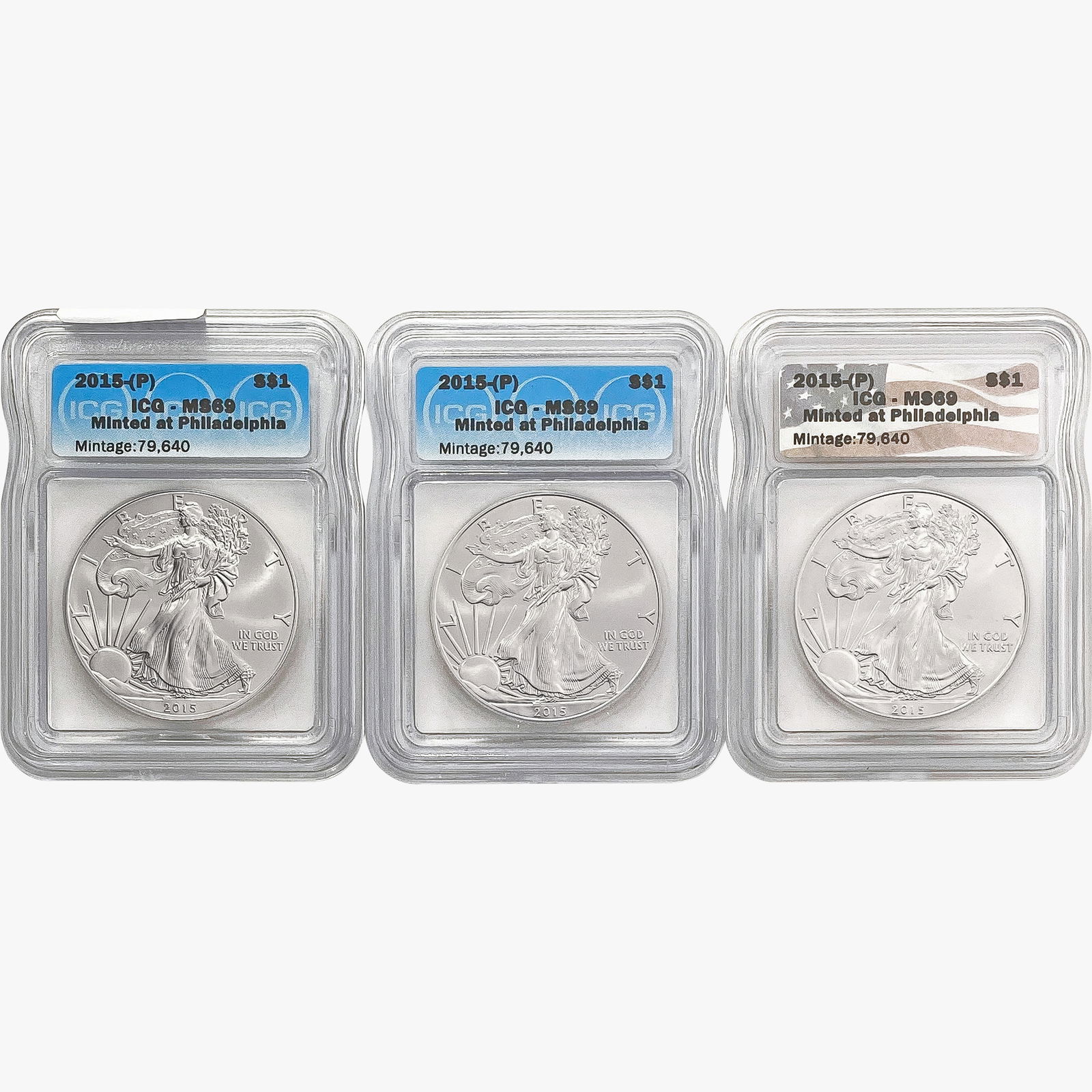 [3] 2015 (P) Silver Eagle ICG MS69 (1 of 2)