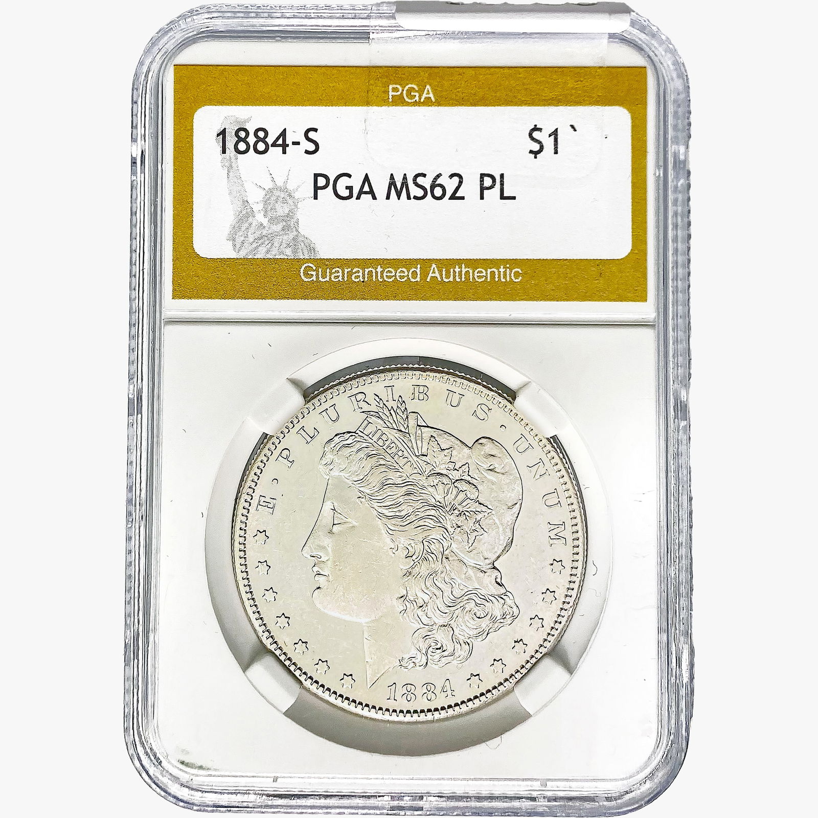 1884-S Morgan Silver Dollar PGA MS62 PL (1 of 2)