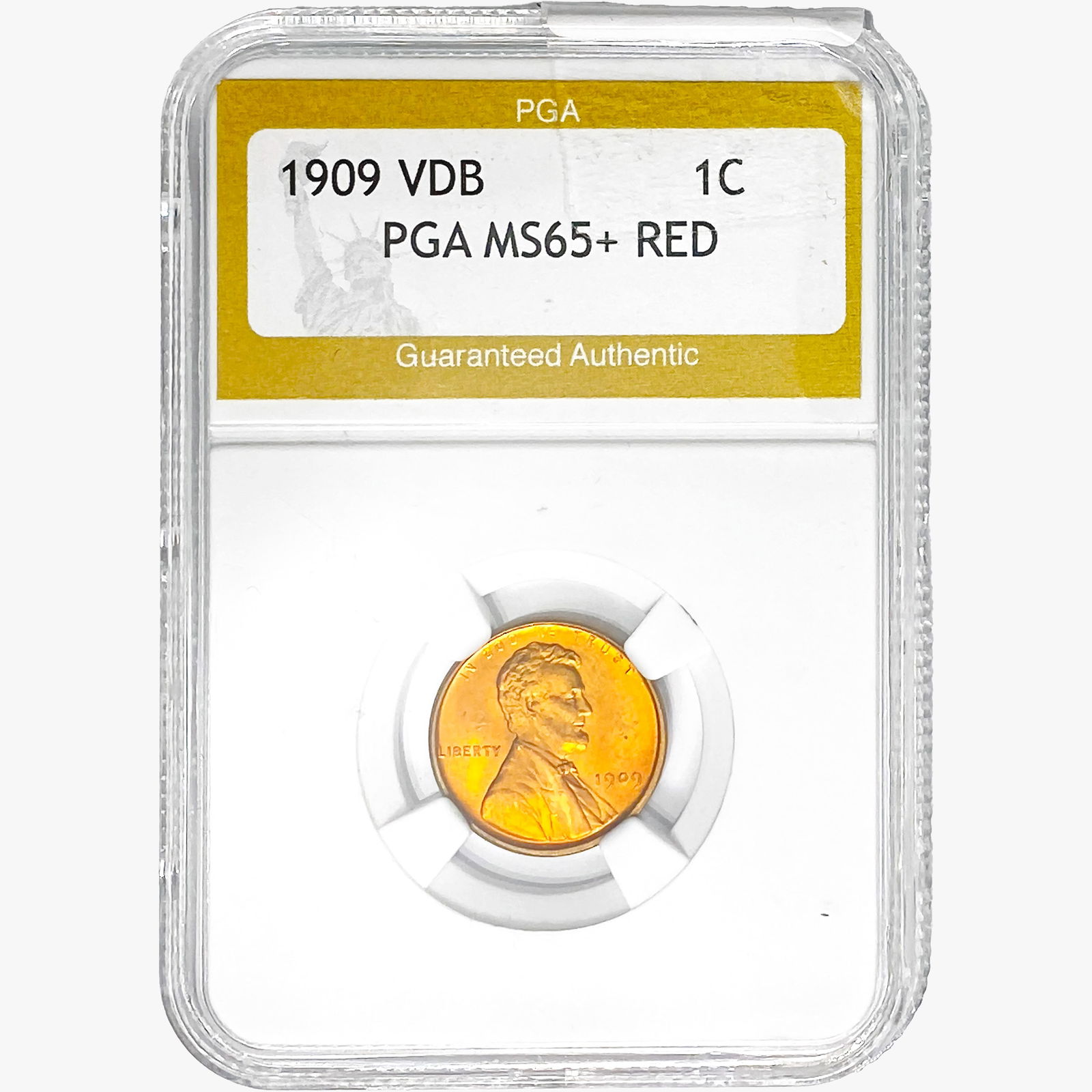 1909 VDB Wheat Cent PGA MS65+ RED (1 of 2)