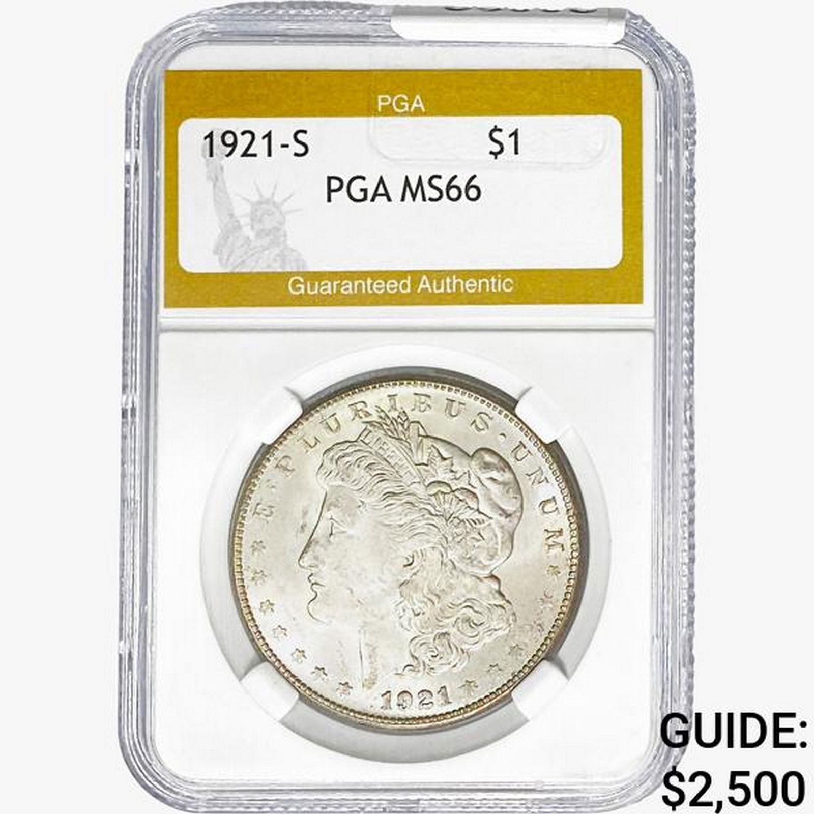 1921-S Morgan Silver Dollar PGA MS66 (1 of 2)