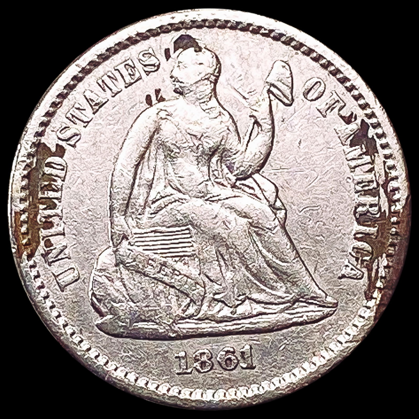 1861-O Seated Liberty Half Dime LIGHTLY CIRCULATED (1 of 2)