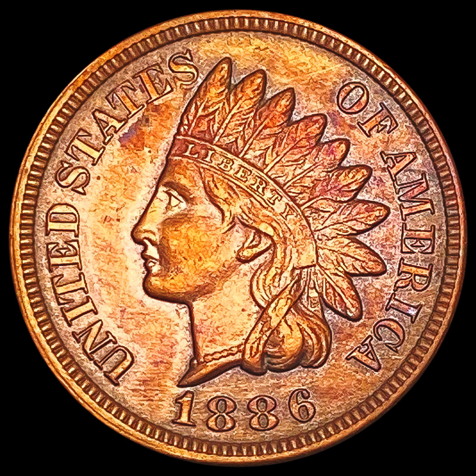1886 T2 RB Indian Head Cent UNCIRCULATED (1 of 2)