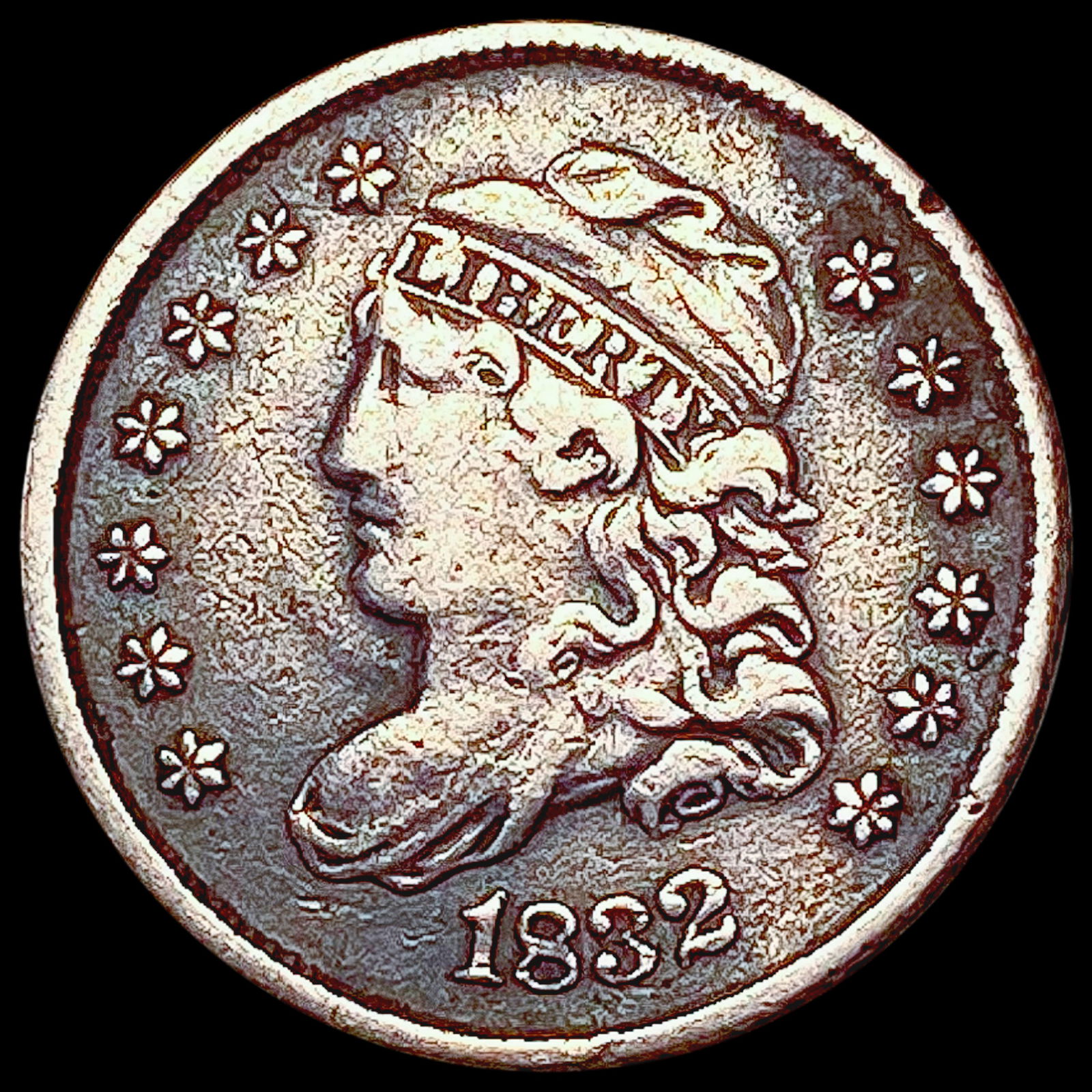 1832 Capped Bust Half Dime LIGHTLY CIRCULATED (1 of 2)