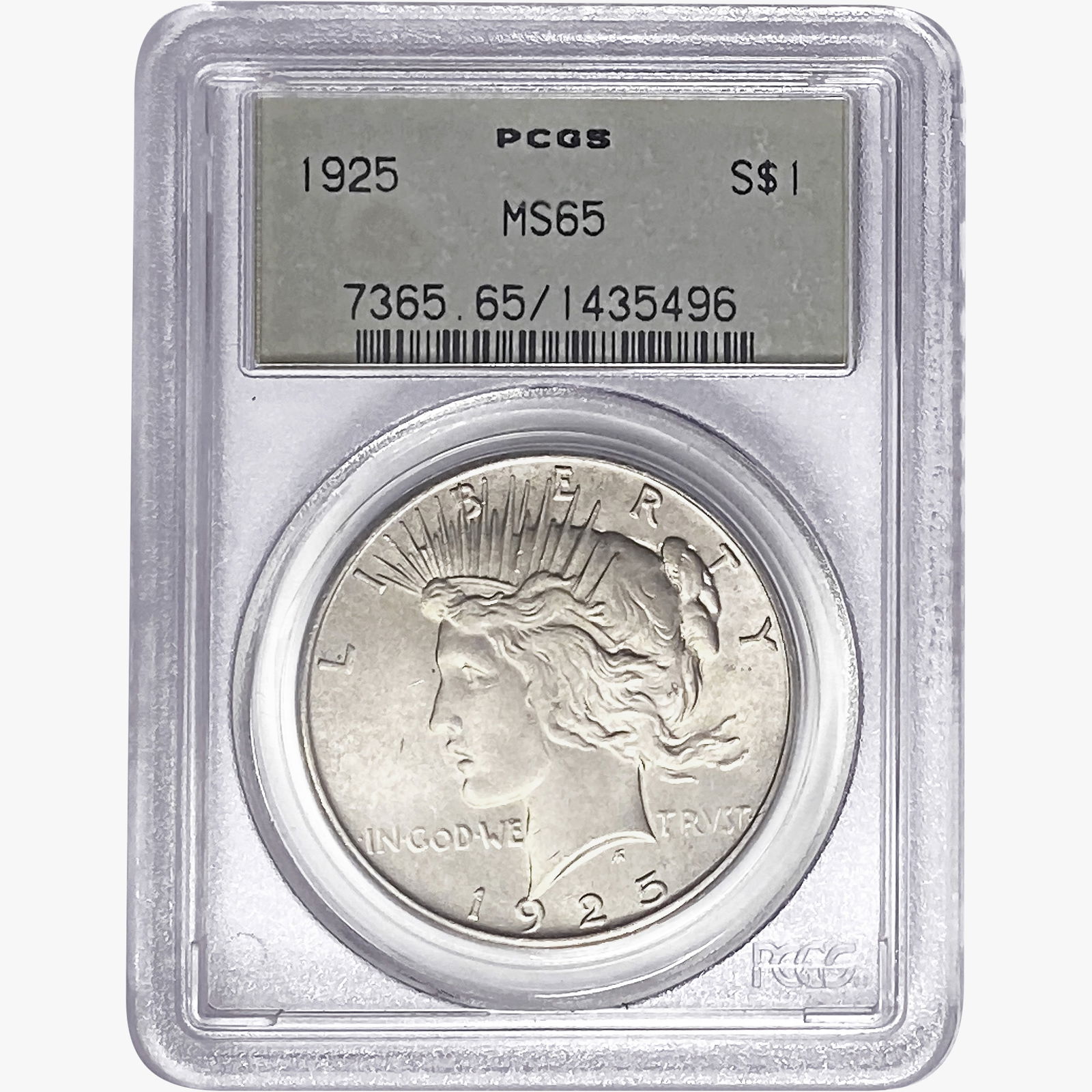 1925 Silver Peace Dollar PCGS MS65 (1 of 2)
