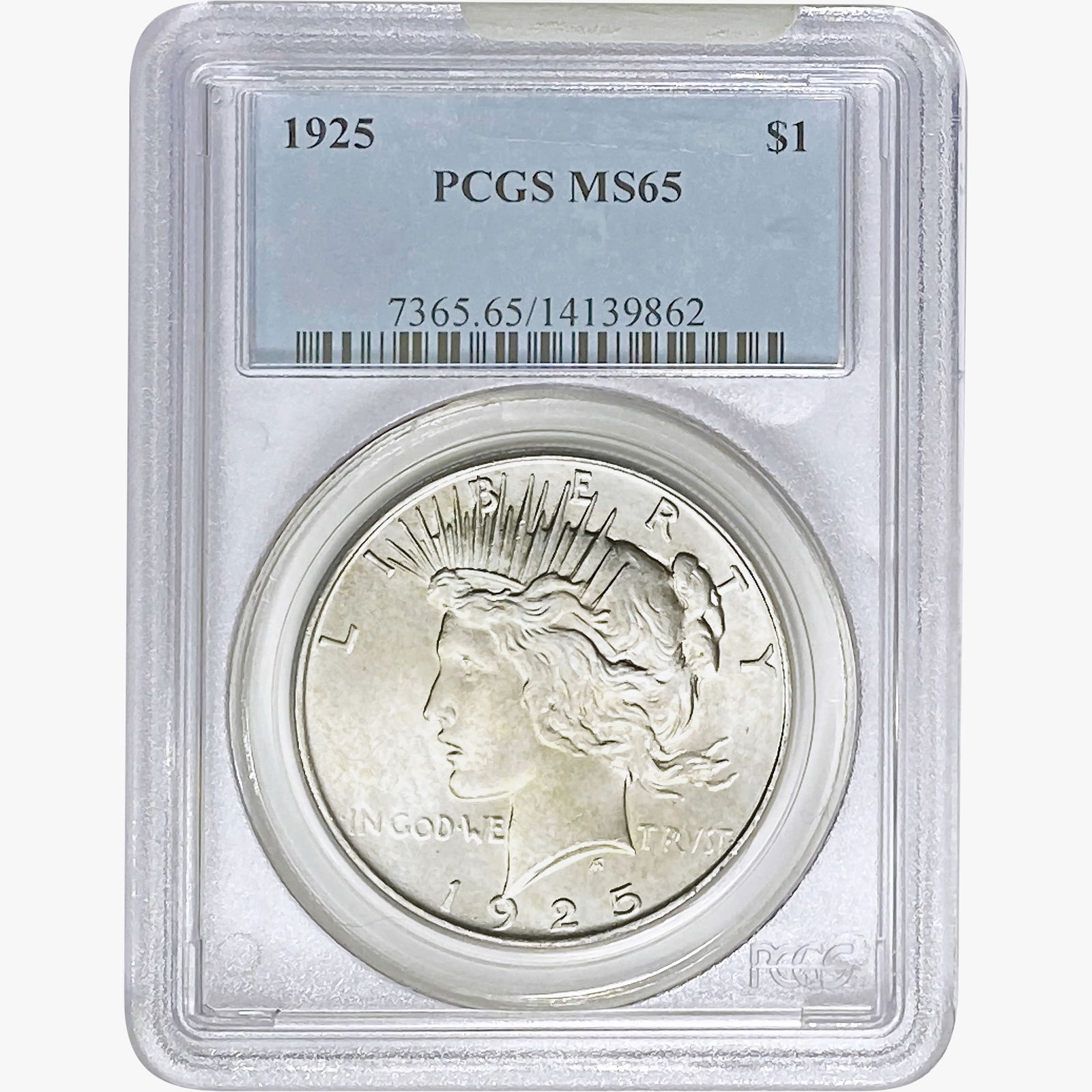 1925 Silver Peace Dollar PCGS MS65 (1 of 2)