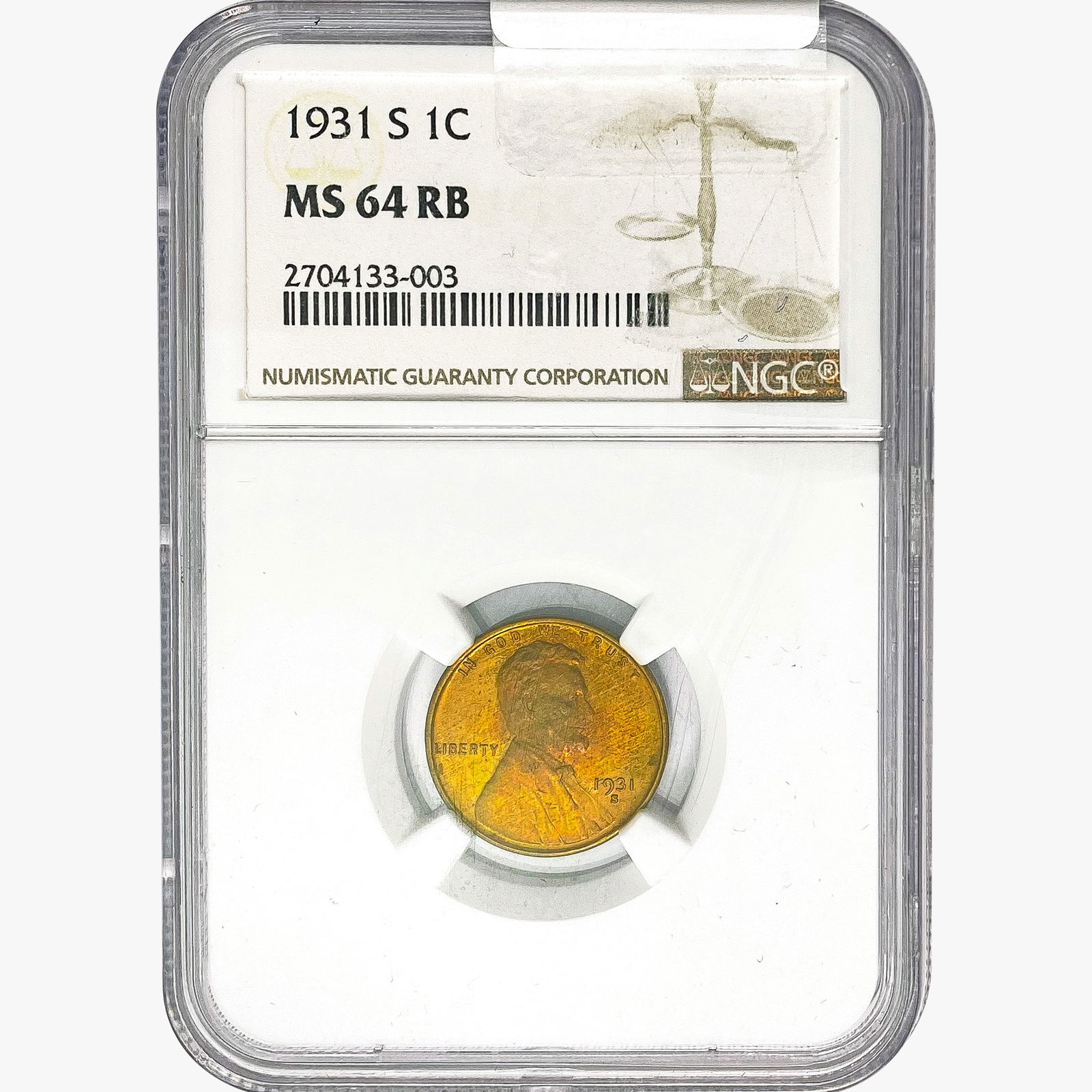 1931-S RB Wheat Cent NGC MS64 (1 of 2)