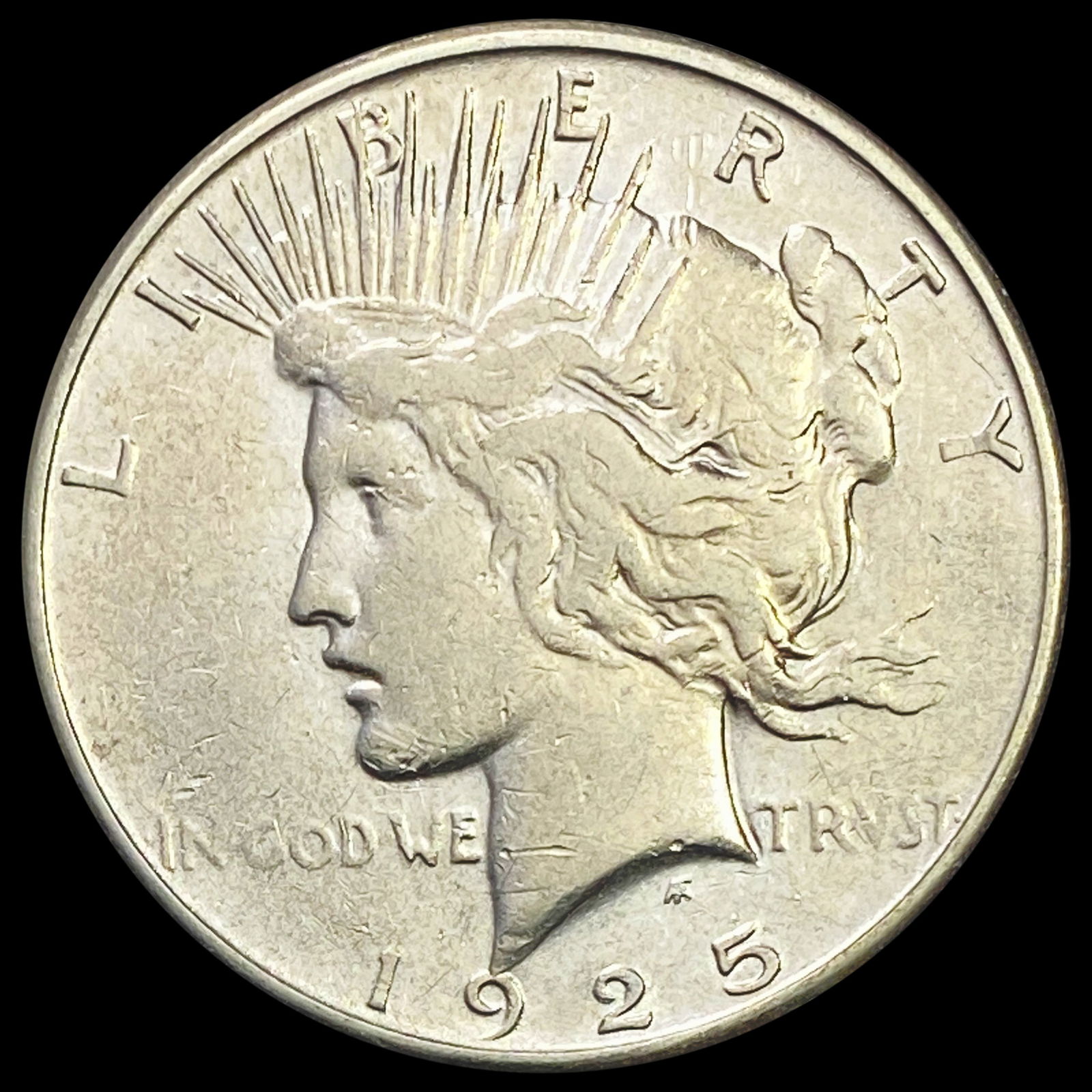 1925-S Silver Peace Dollar NEARLY UNCIRCULATED (1 of 2)