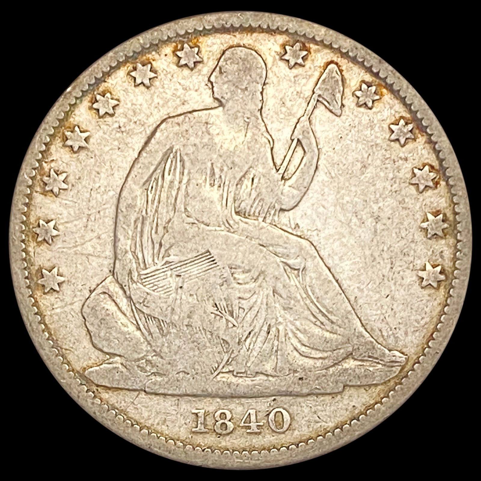 1840-O Seated Liberty Half Dollar LIGHTLY CIRCULATED (1 of 2)