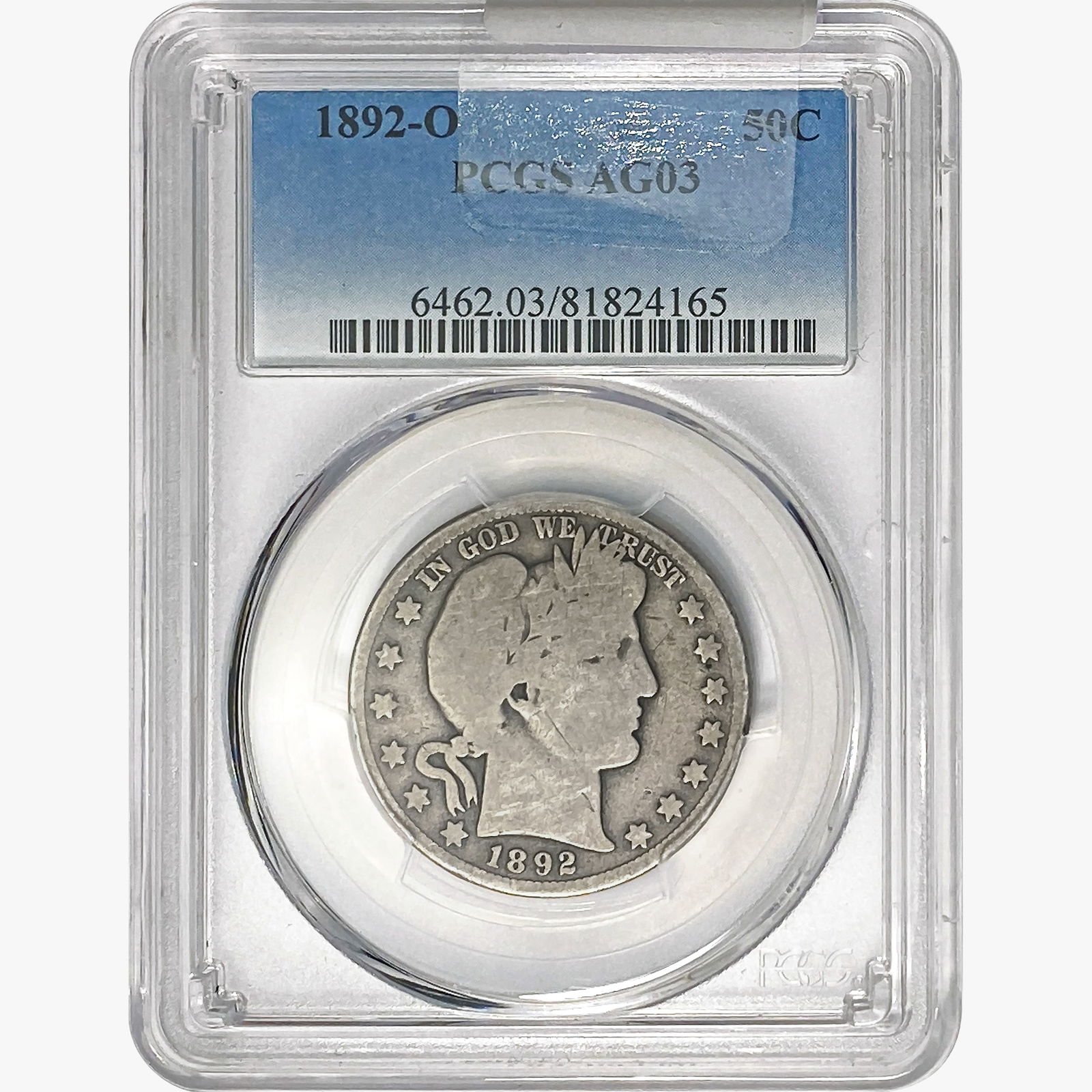 1892-O Barber Half Dollar PCGS AG03 (1 of 2)