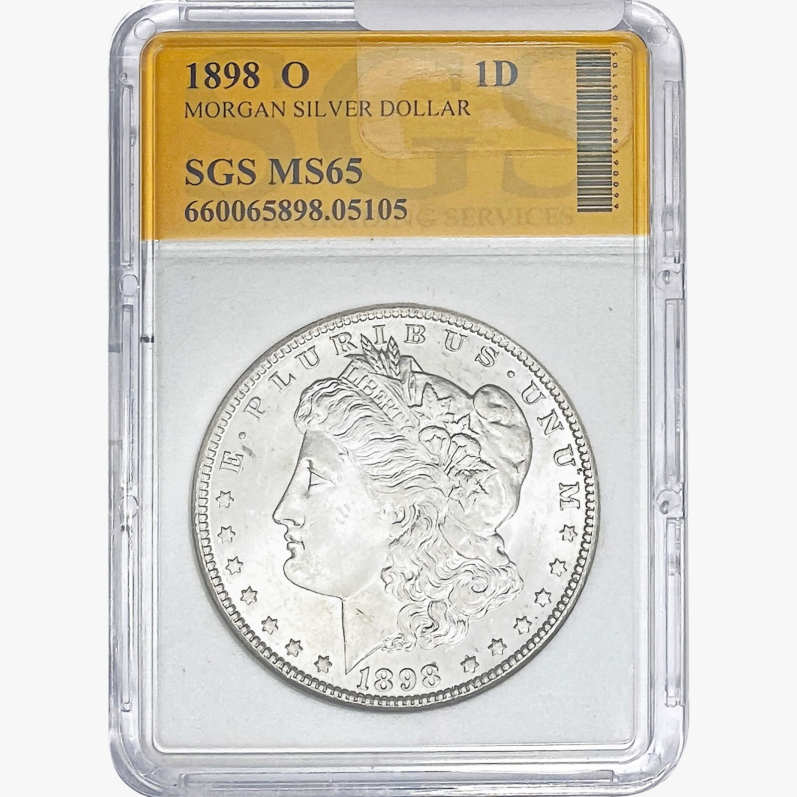 1898-O Morgan Silver Dollar SGS MS65 (1 of 2)