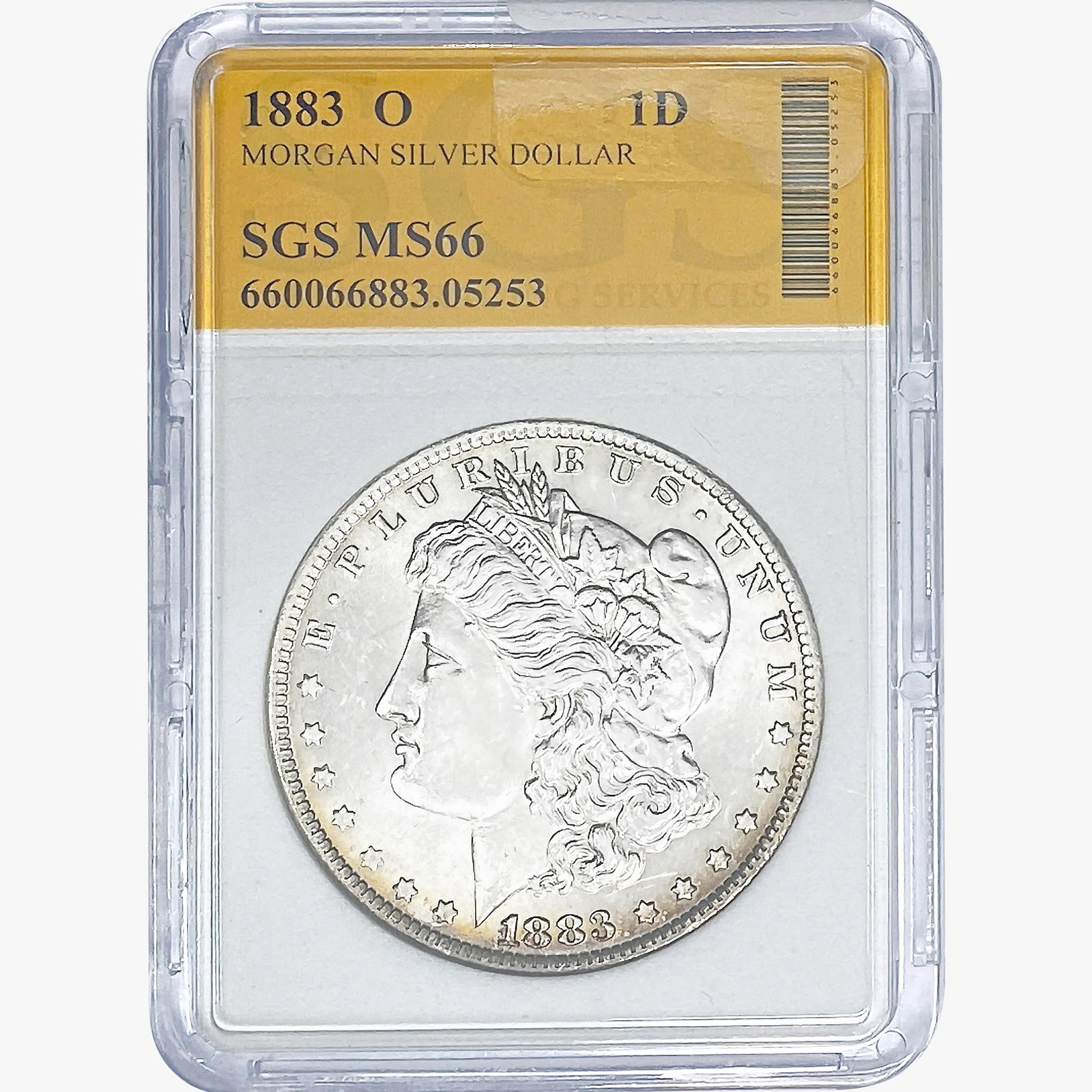 1883-O Morgan Silver Dollar SGS MS66: 1883-O Morgan Silver Dollar SGS MS66
