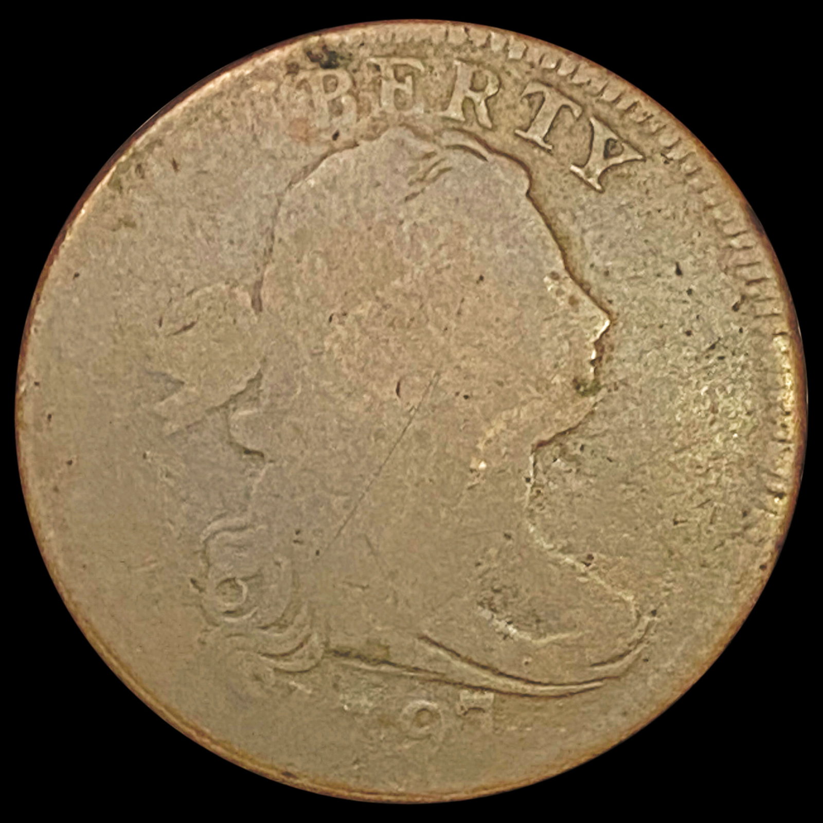 1797 Draped Bust Large Cent NICELY CIRCULATED (1 of 2)