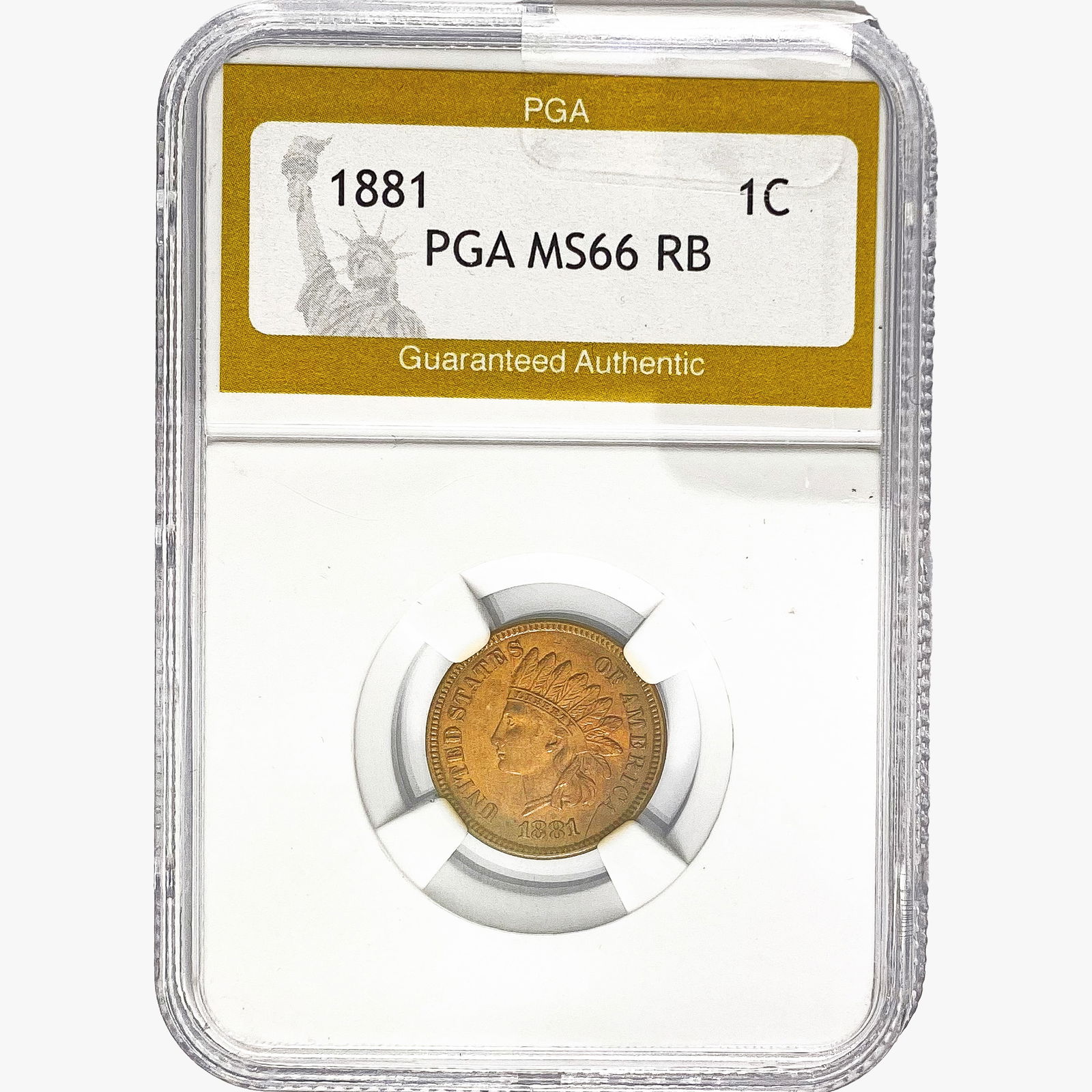 1881 Indian Head Cent PGA MS66 RB (1 of 2)