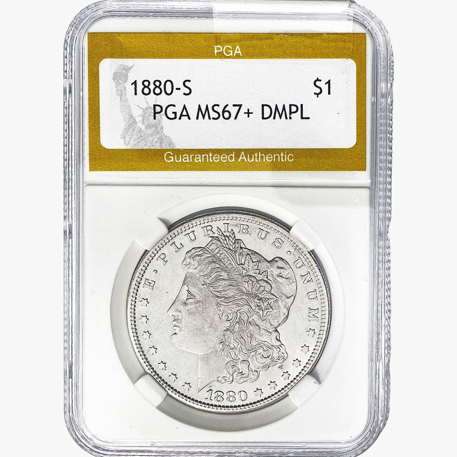 1880-S Morgan Silver Dollar PGA MS67+ dmpl (1 of 2)
