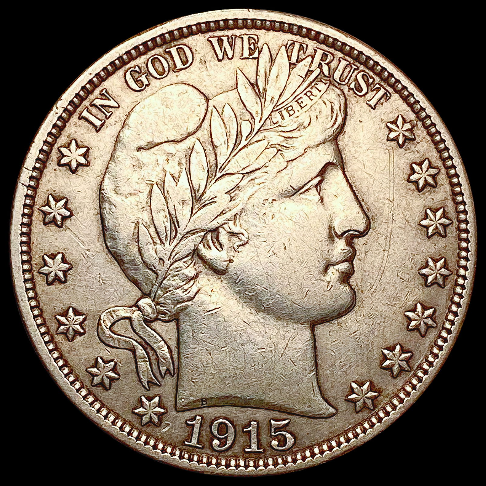 1915-D Barber Half Dollar CLOSELY UNCIRCULATED (1 of 2)