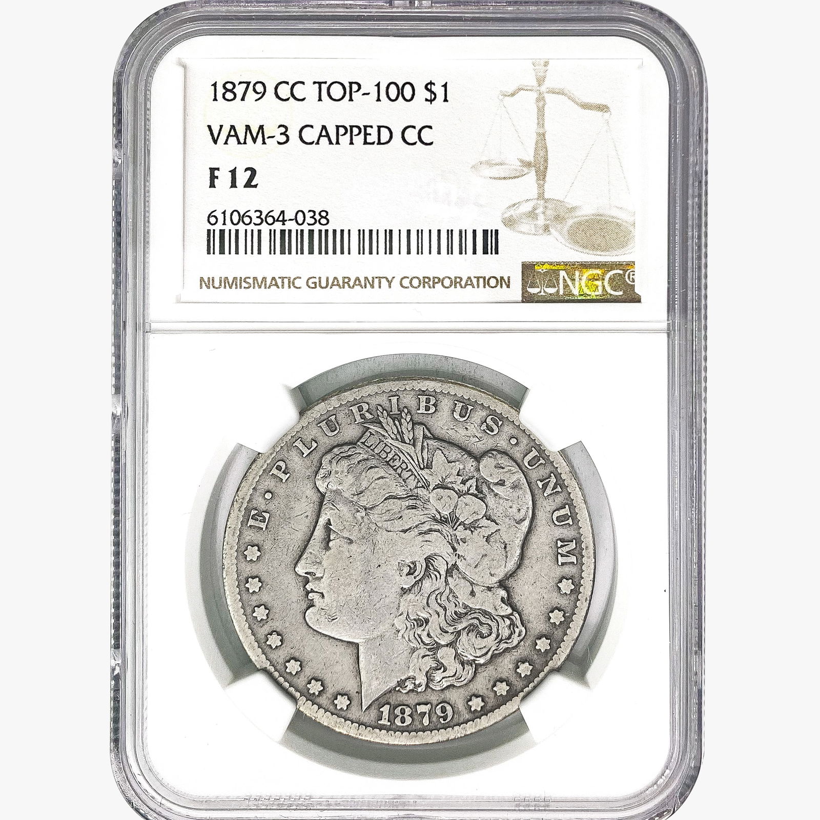1879-CC Morgan Silver Dollar NGC F12 VAM 3 (1 of 2)