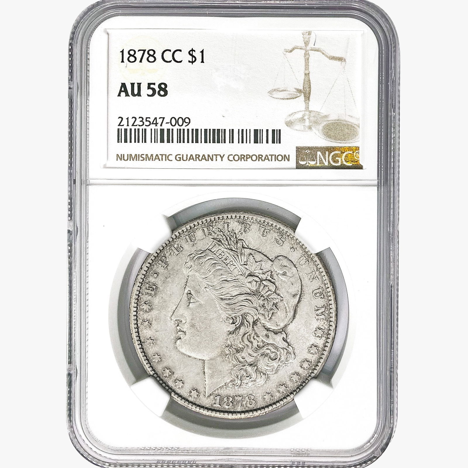 1878-CC Morgan Silver Dollar NGC AU58 (1 of 2)