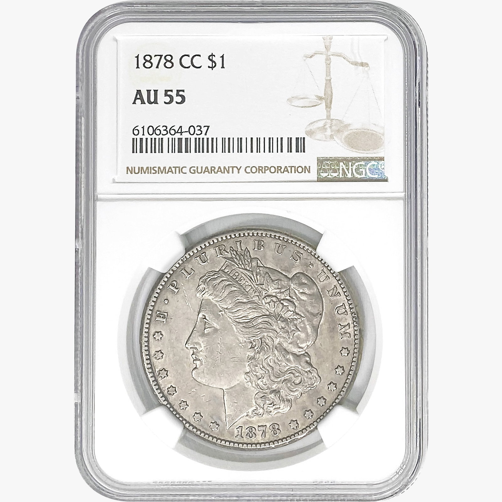 1878-CC Morgan Silver Dollar NGC AU55 (1 of 2)