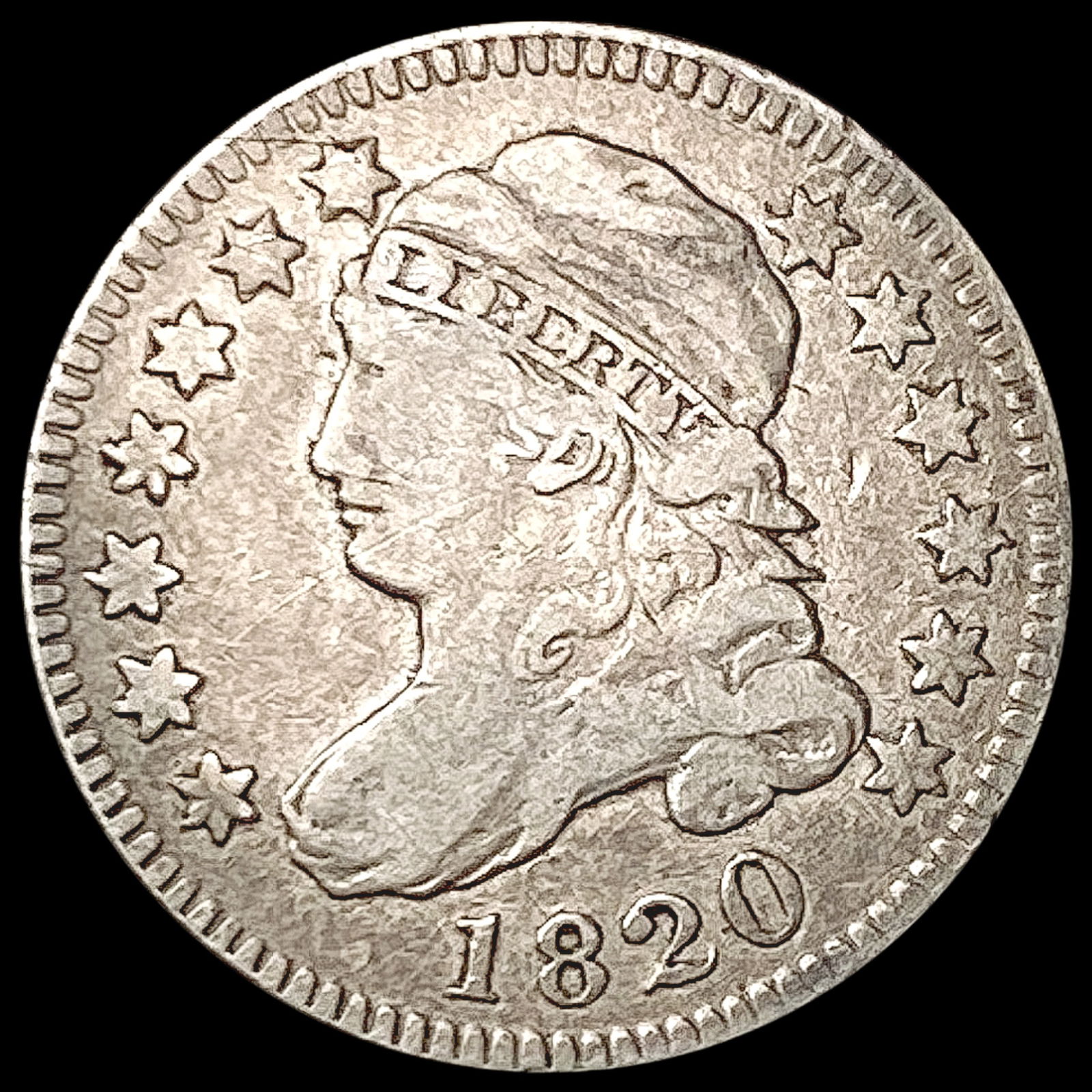 1820 Capped Bust Dime LIGHTLY CIRCULATED (1 of 2)