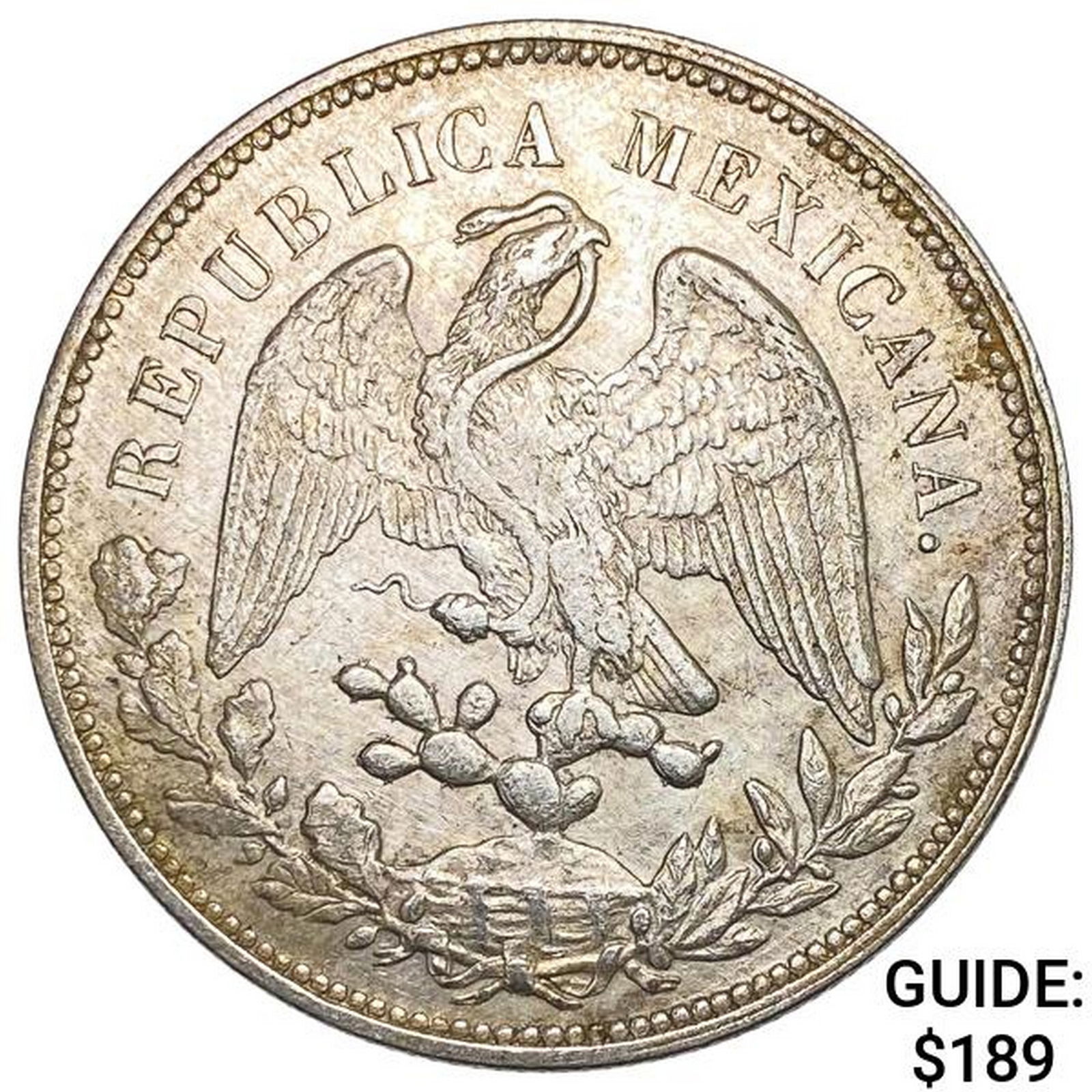 1908Mo AM Mexico Silver Peso CHOICE AU (1 of 2)