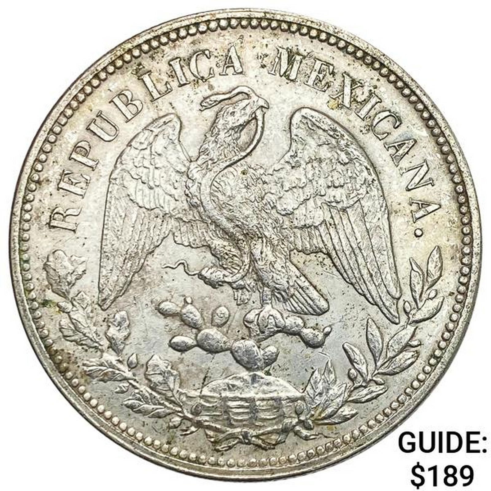 1908Mo AM Mexico Silver Peso CHOICE AU (1 of 2)