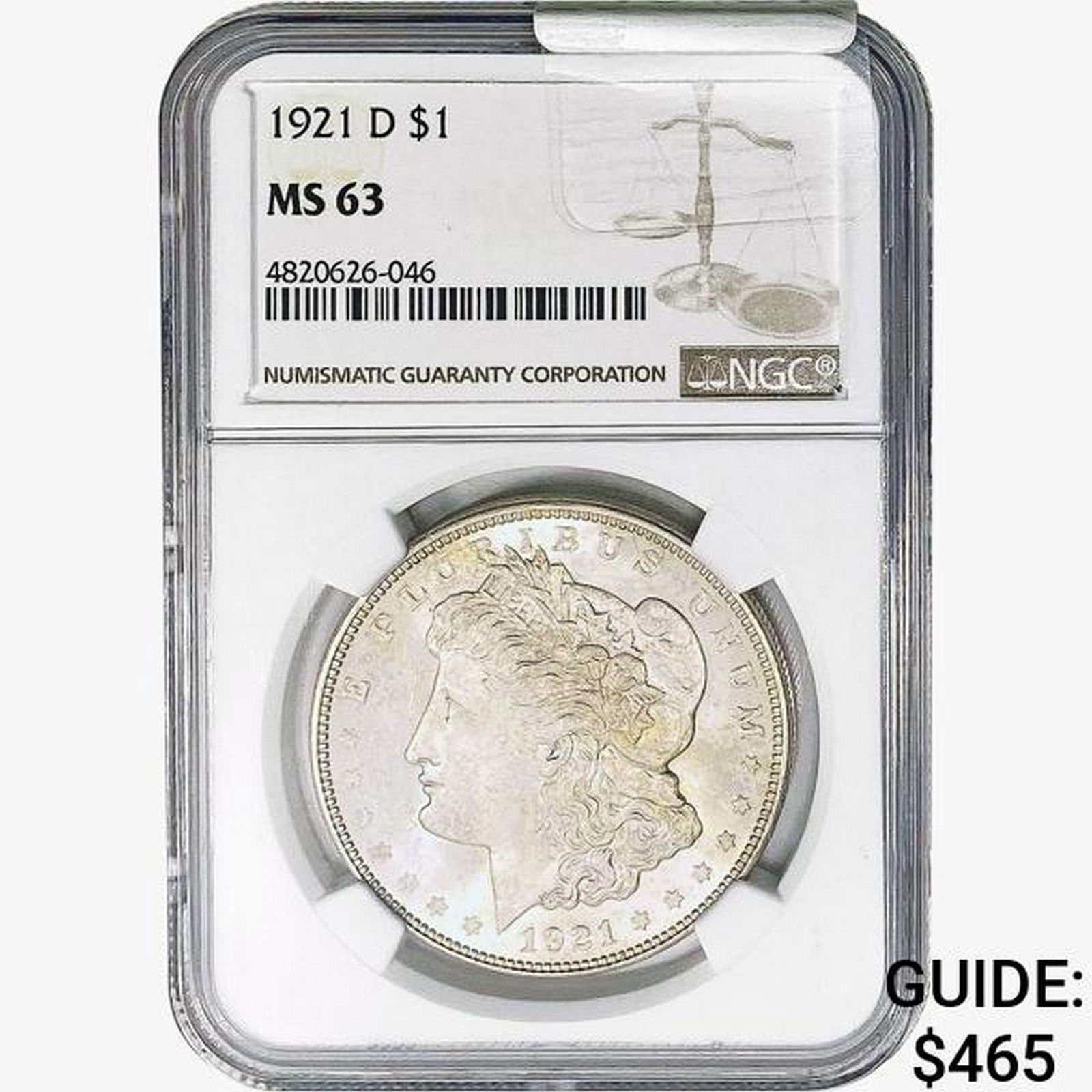 1921-D Morgan Silver Dollar NGC MS63 (1 of 2)