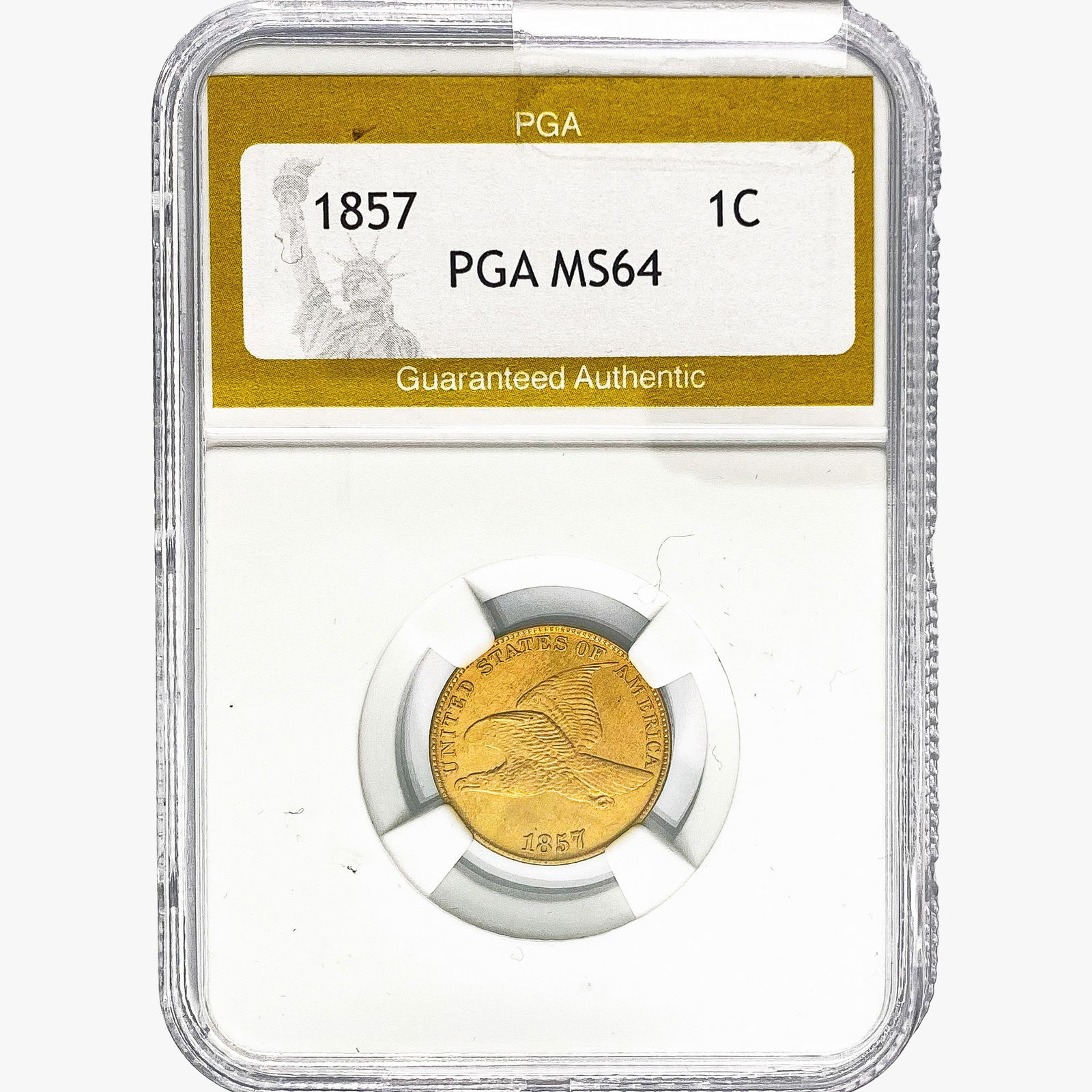 1857 Flying Eagle Cent PGA MS64 (1 of 2)