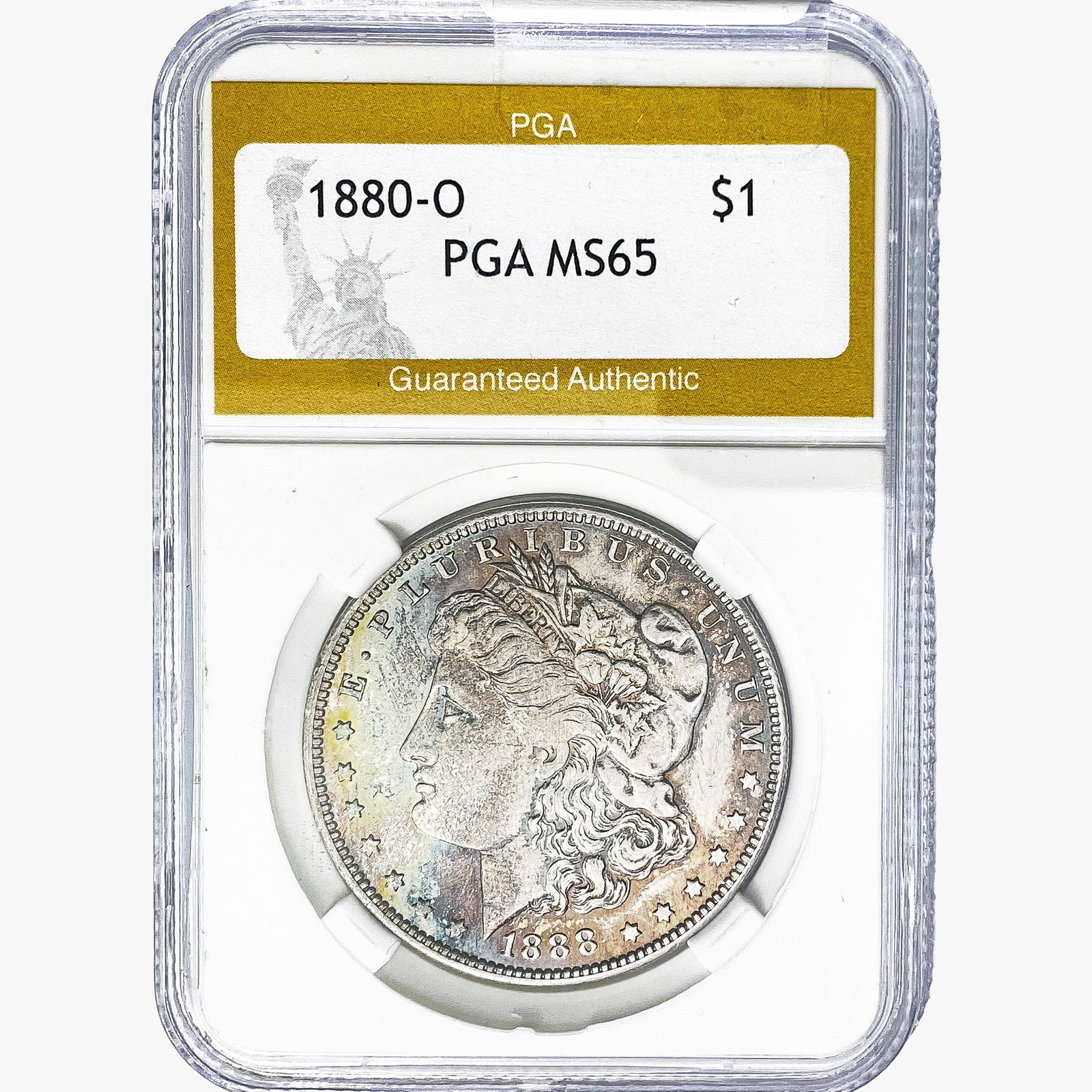 1888-O Morgan Silver Dollar PGA MS65 (1 of 2)