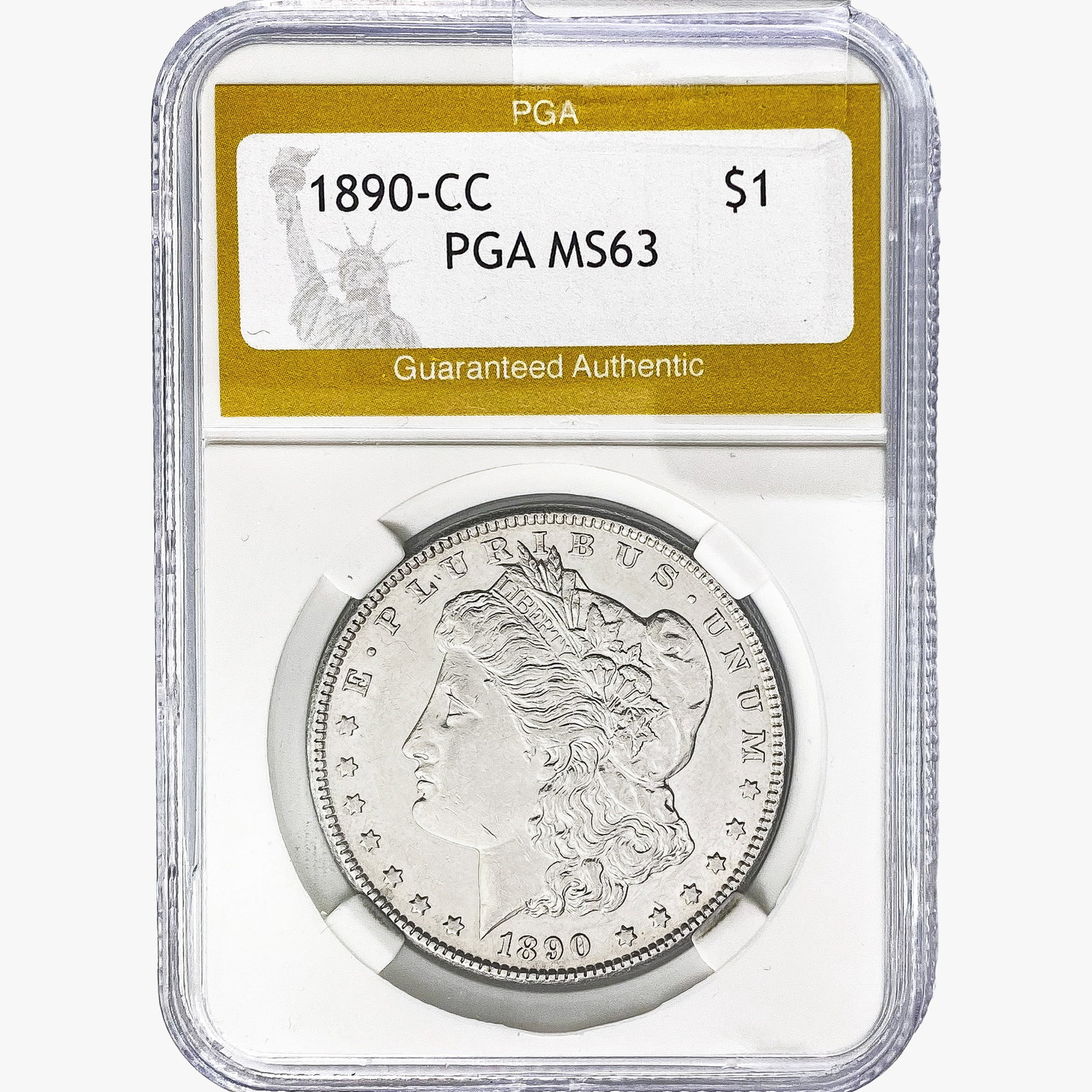 1890-CC Morgan Silver Dollar PGA MS63 (1 of 2)