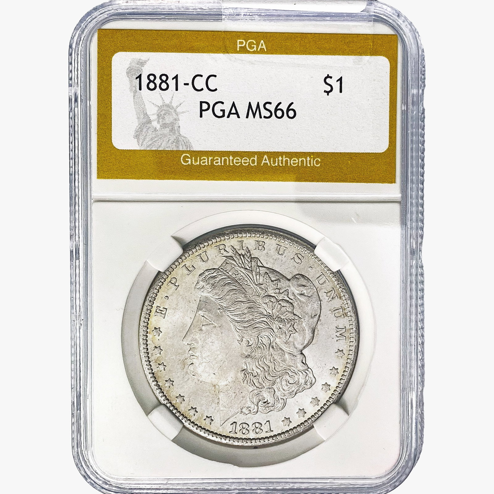 1881-CC Morgan Silver Dollar PGA MS66: 1881-CC Morgan Silver Dollar PGA MS66