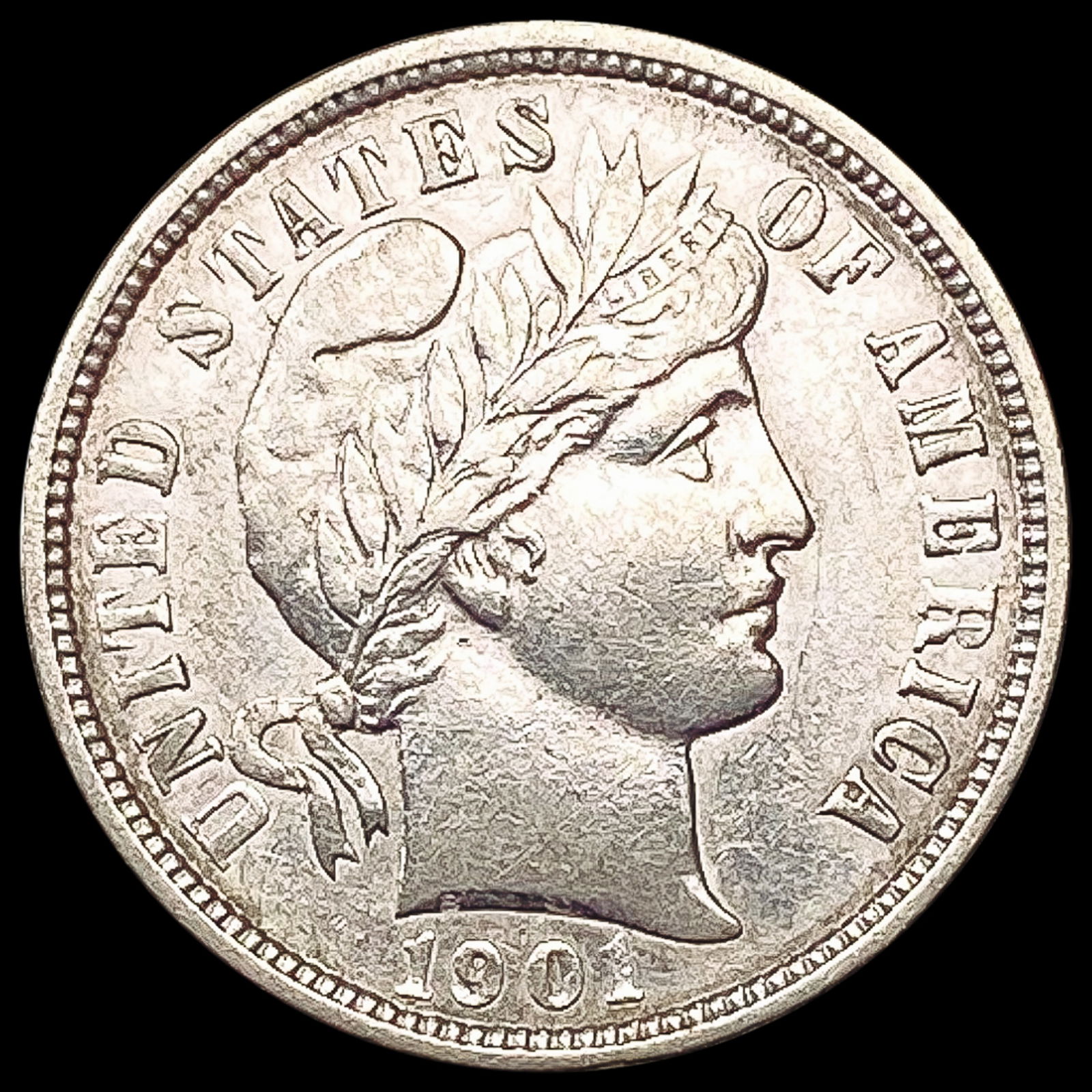 1901-O Barber Dime CLOSELY UNCIRCULATED (1 of 2)