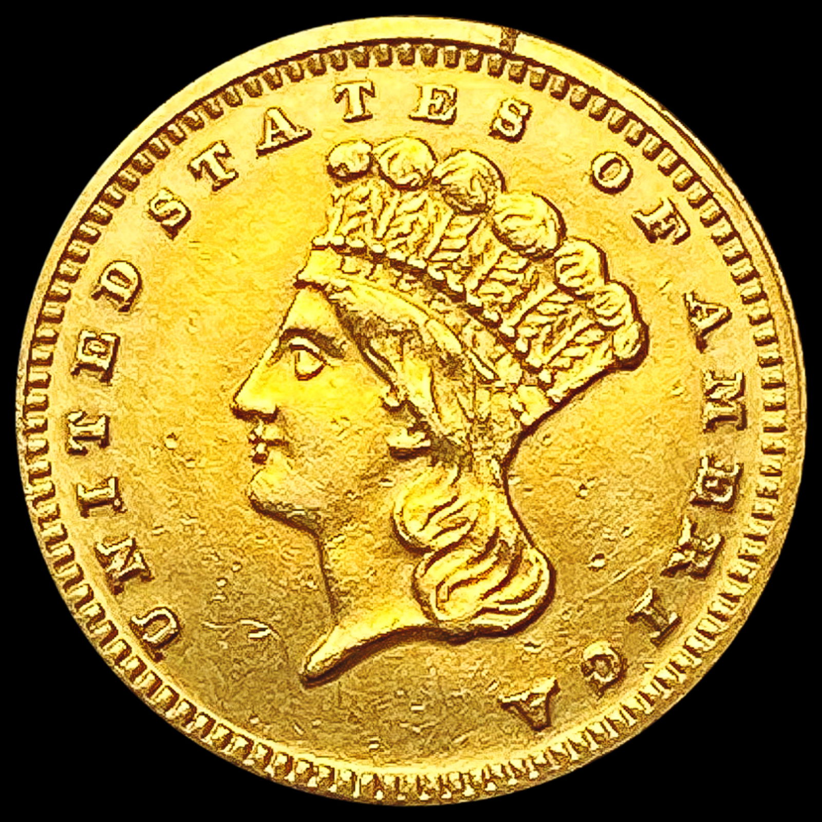 1887 Rare Gold Dollar CLOSELY UNCIRCULATED (1 of 2)