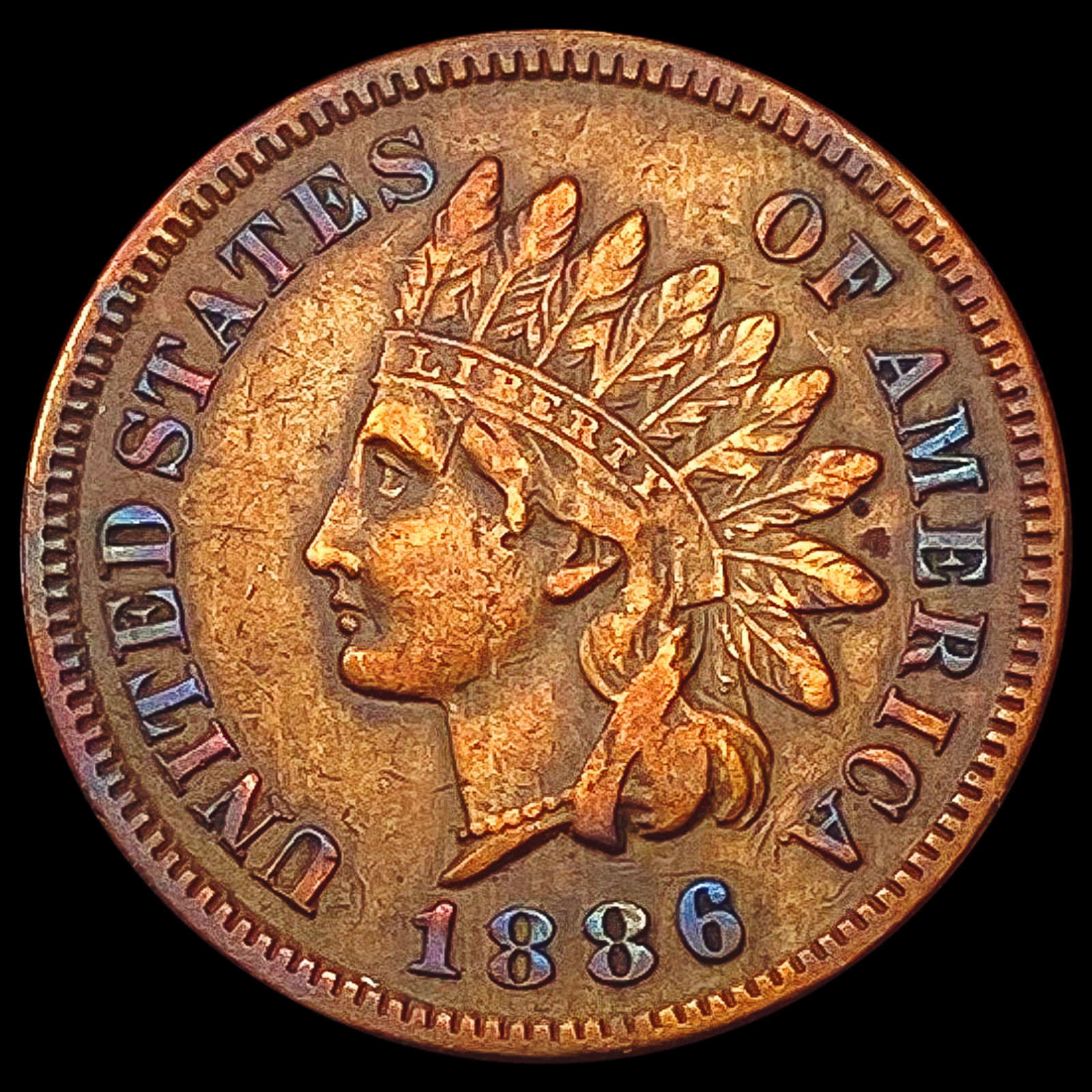 1886 Indian Head Cent NEARLY UNCIRCULATED (1 of 2)