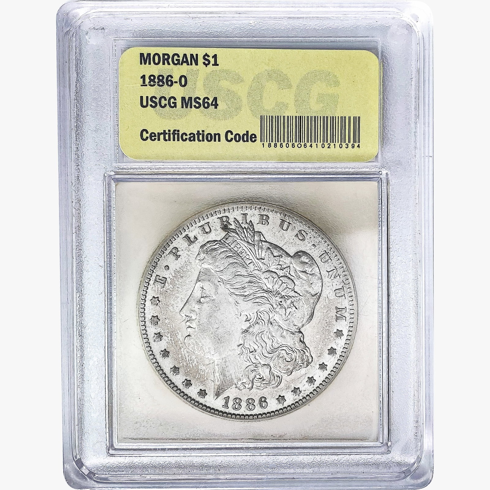 1886-O Morgan Silver Dollar USCG MS64 (1 of 2)