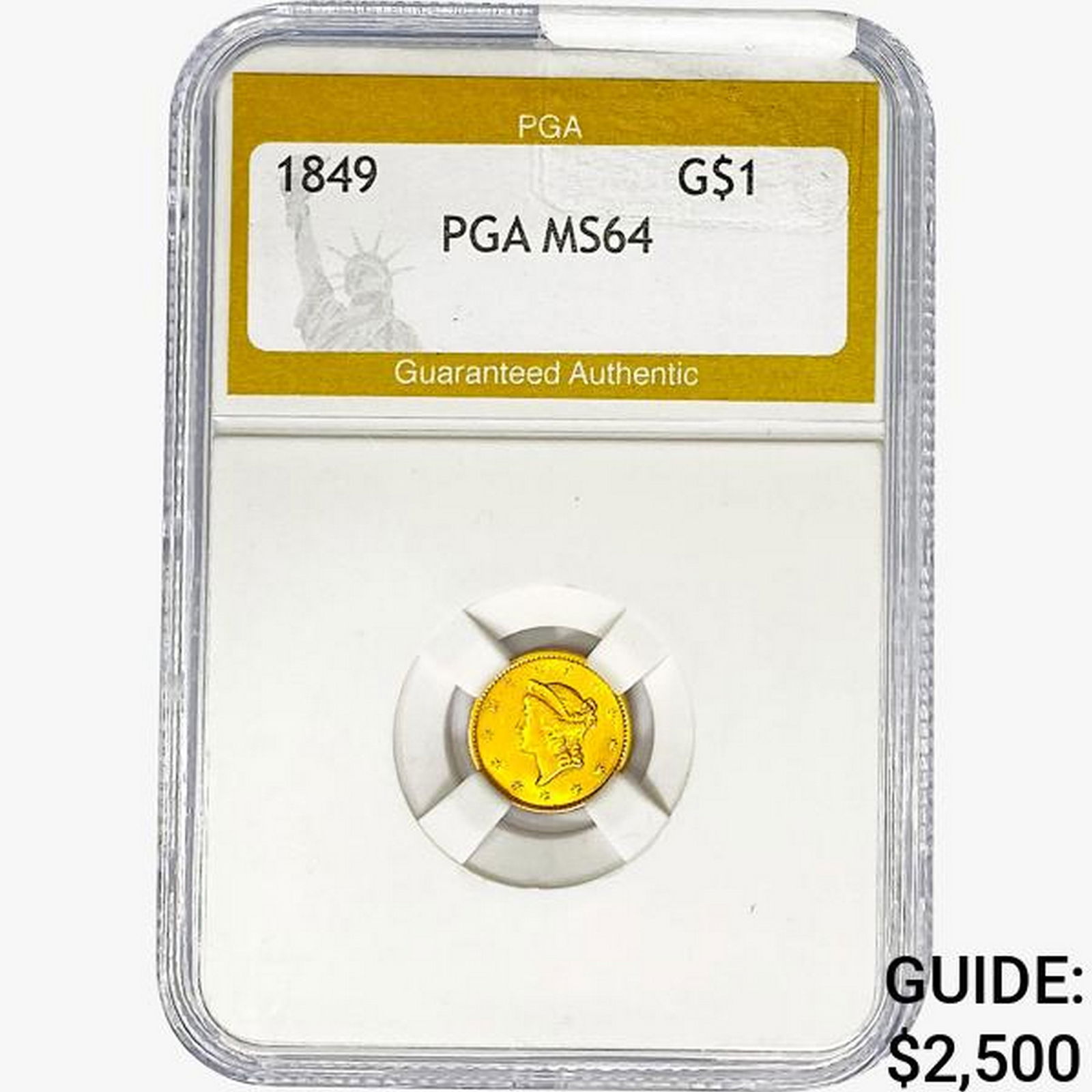 1849 Rare Gold Dollar PGA MS64 (1 of 2)