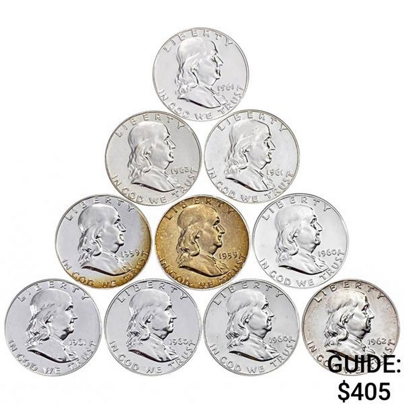[10] 1959-1962 Franklin Half Dollar: [10] 1959-1962 Franklin Half Dollar